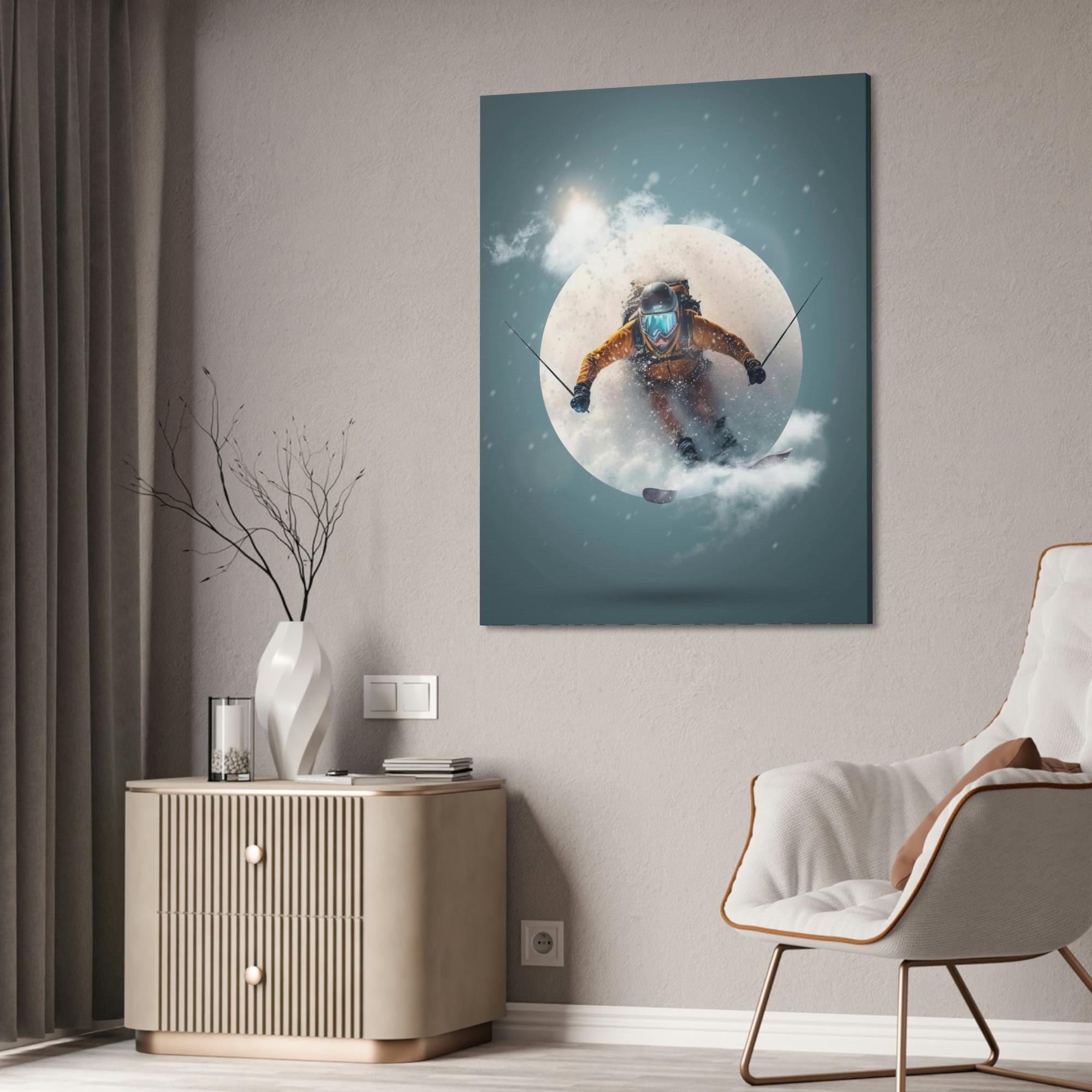 Skiing Powder Paradise: An Energetic Skiing Composition