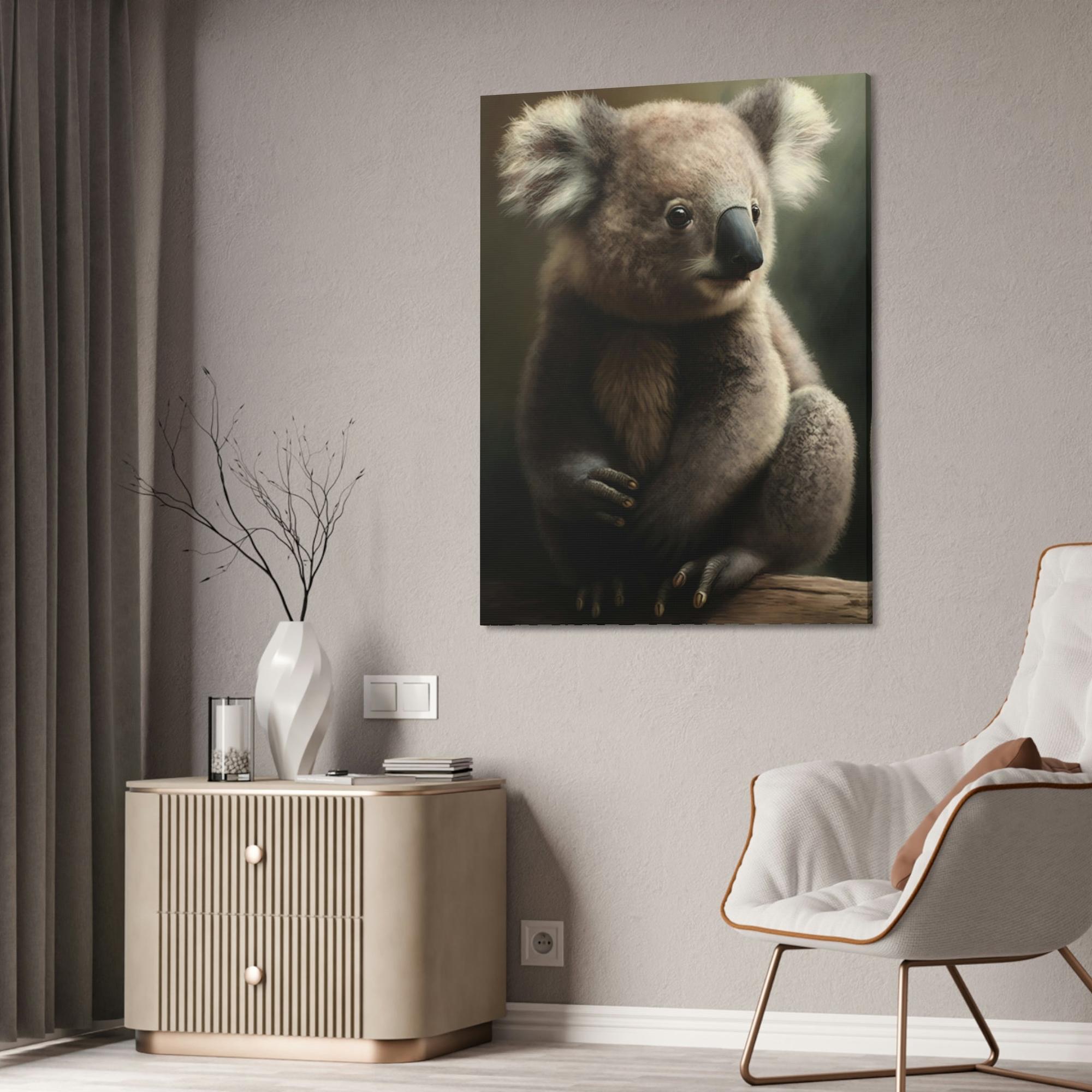Koalas A Koala's Serenity: A Calming Painting on Canvas
