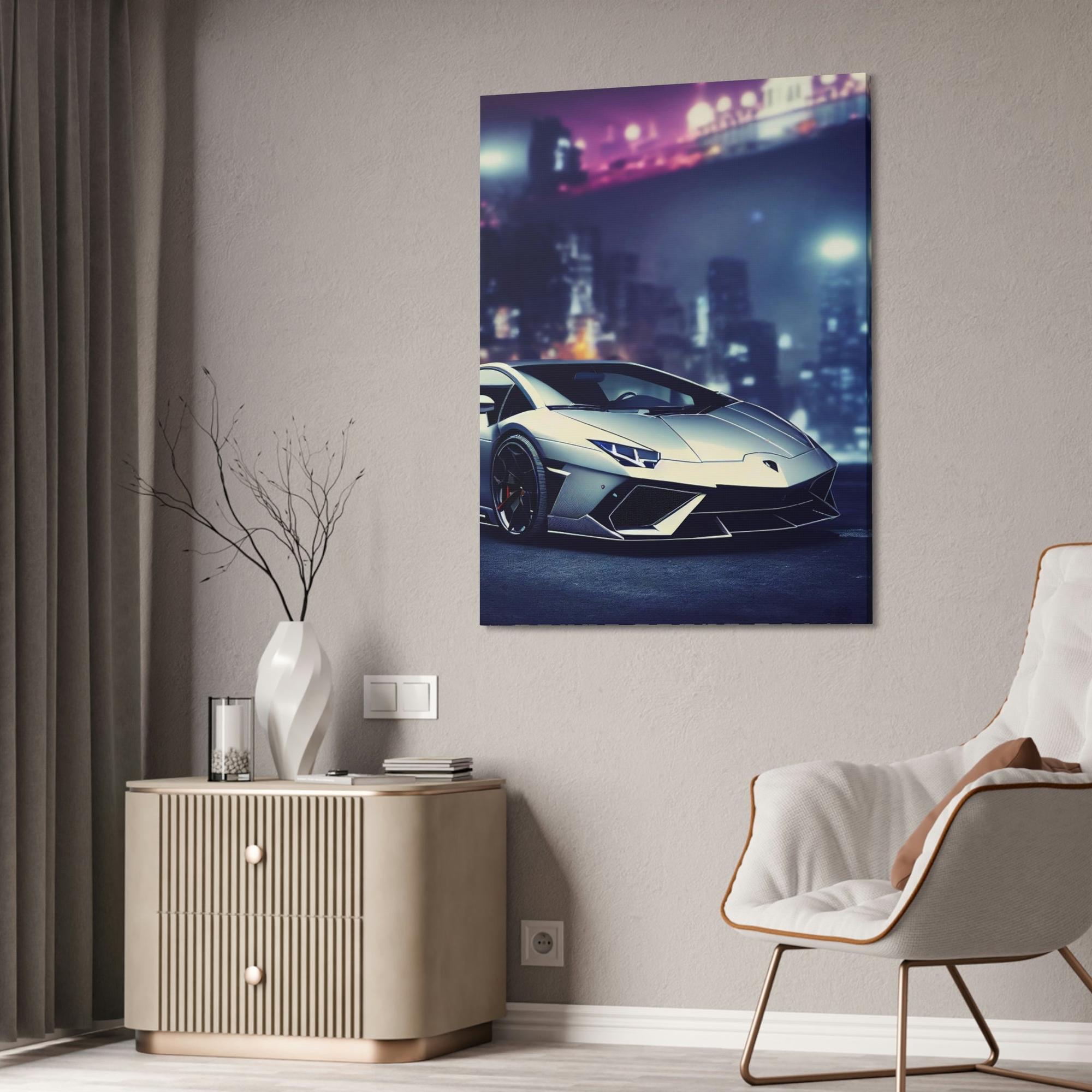 Lamborghini Precision and Power: Framed Canvas  & Poster Art Featuring Lamborghini