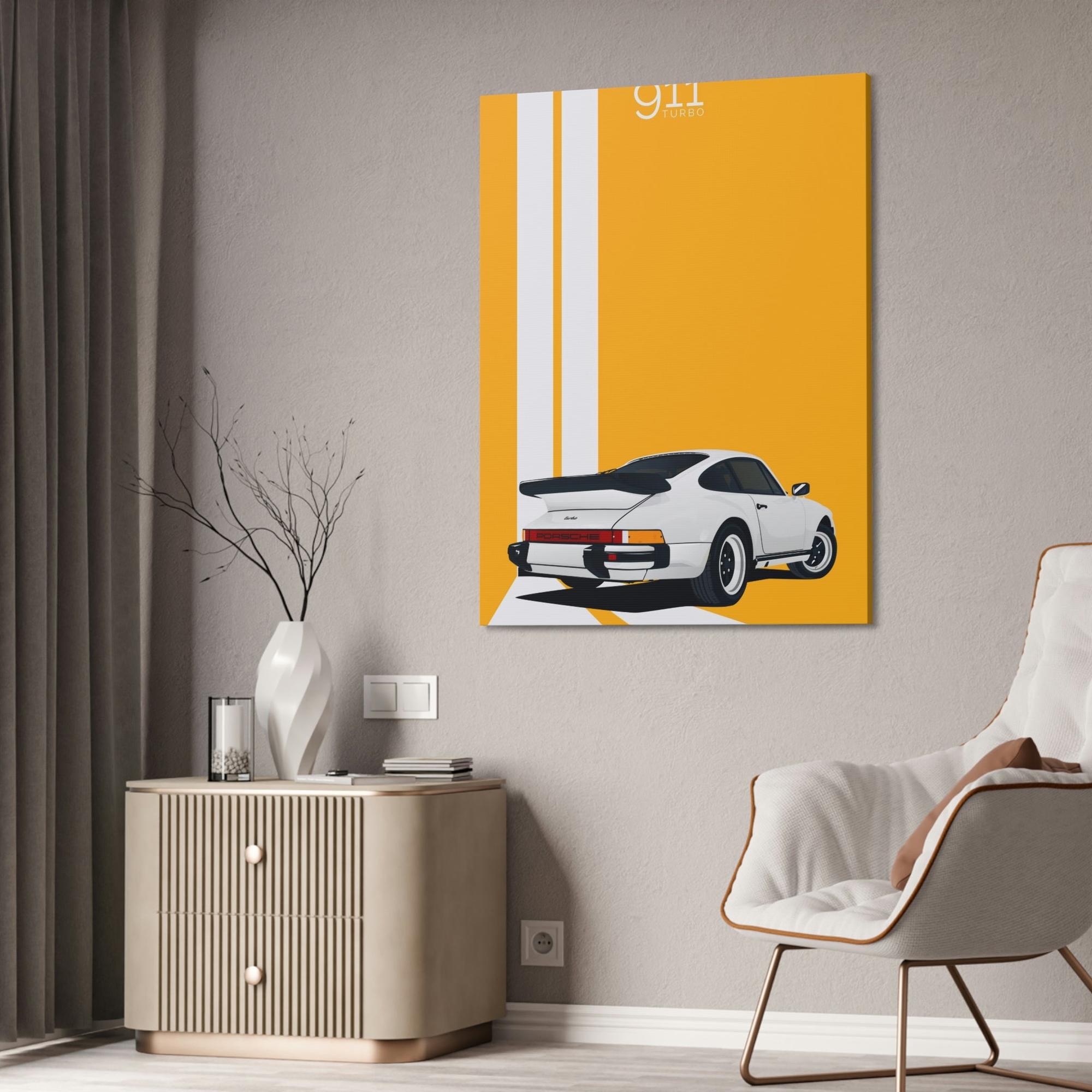 Porsche Racing with Style: A Canvas & Poster Print of Porsche's Sleek Lines in Action