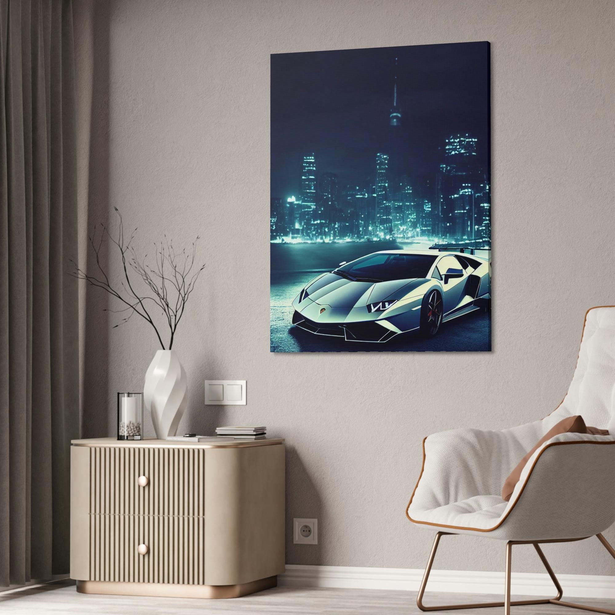 Lamborghini Speed and Style: Lamborghini Wall Art on Natural Canvas & Poster