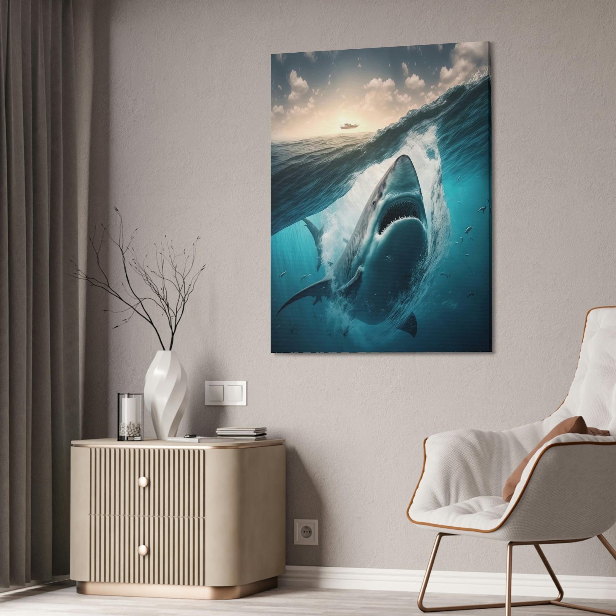 Sharks Oceanic Predator: A Sharks' Canvas Masterpiece