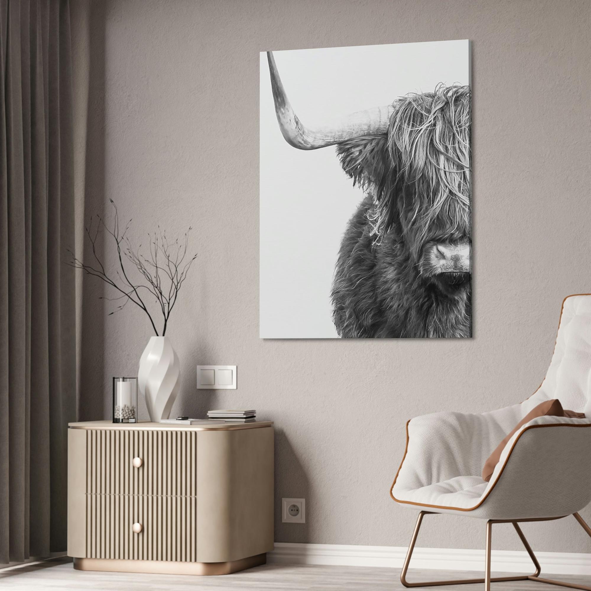 Highland Cow Highland Cow | Black & White Art | Animal Art — Pixoram