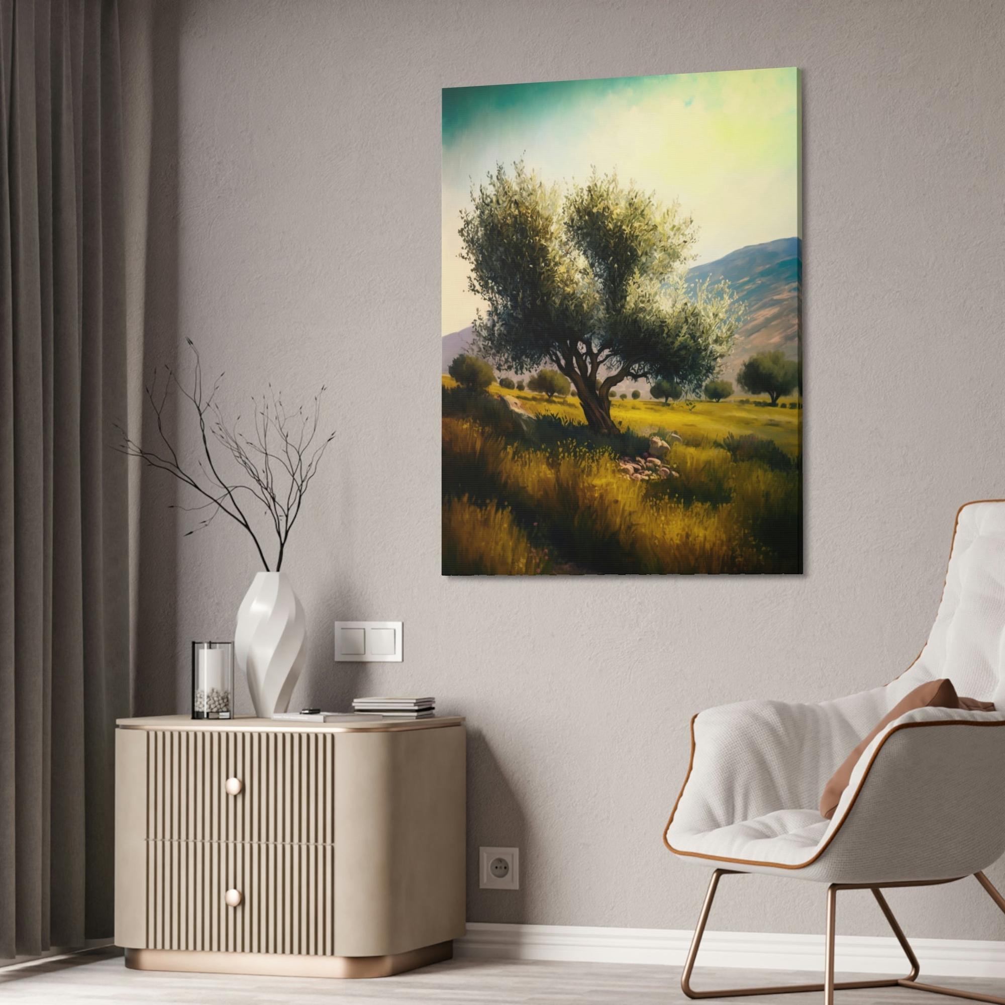 Olive Trees Shades of Green: A Tranquil and Serene Portrait of Olive Trees in Nature's Embrace