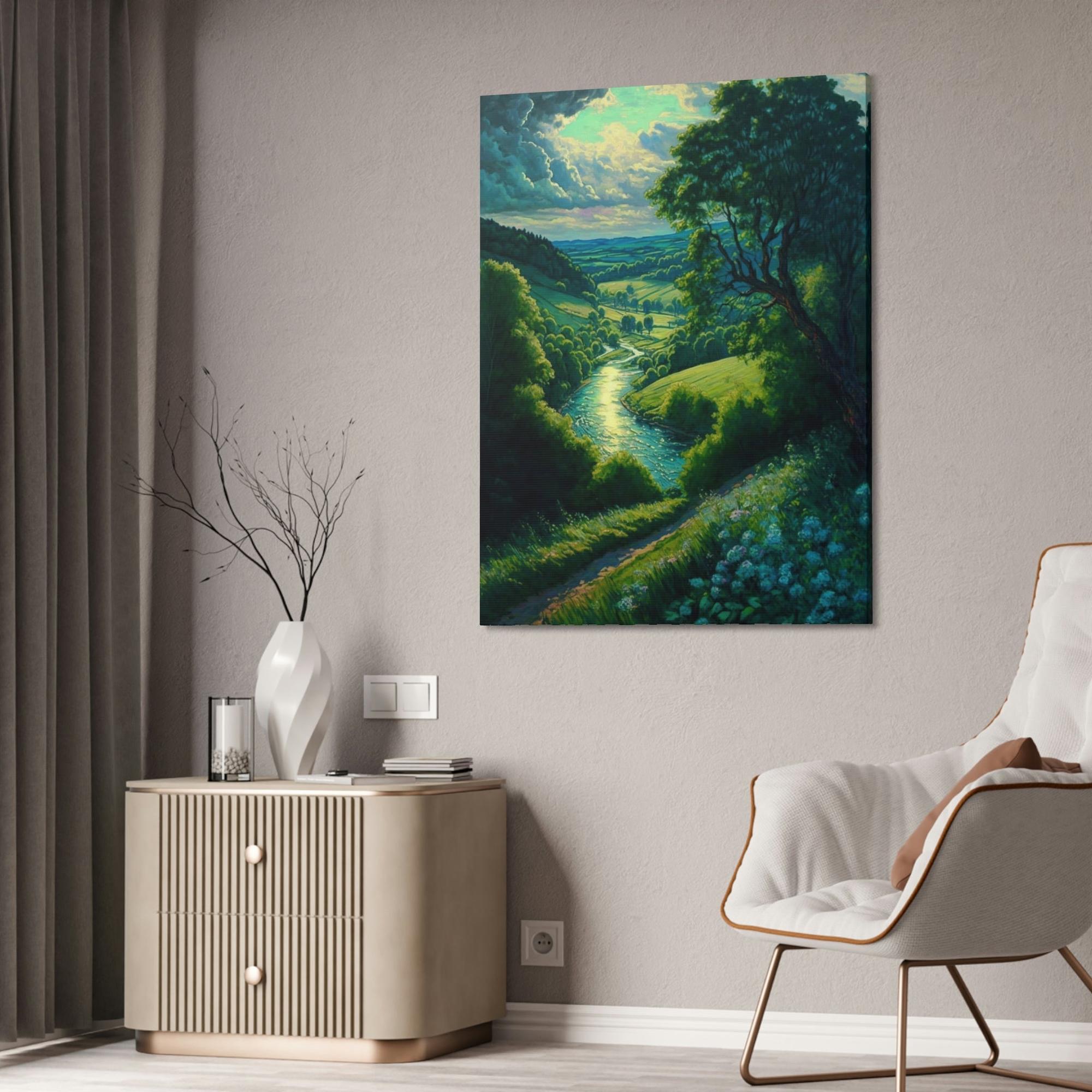 Lakes And Rivers Tranquil Waterscapes: Lakes and Rivers on Canvas and Framed Poster Art