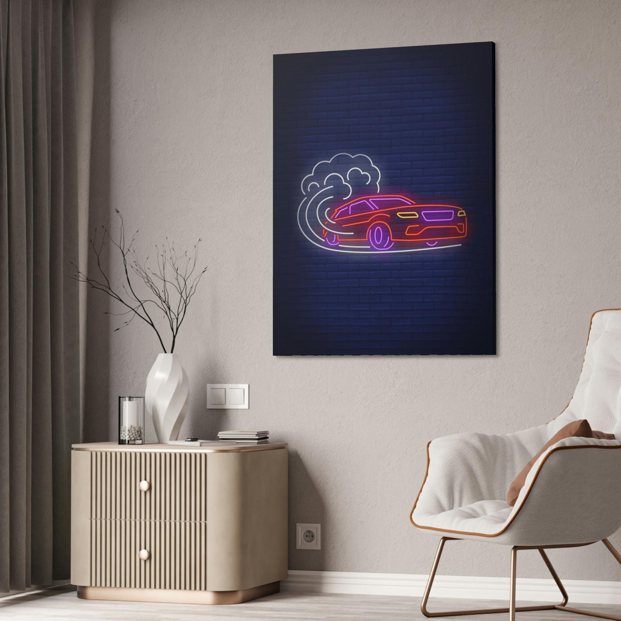 Neon Enchanted by Neon Nights: Premium Canvas Prints for Exquisite Wall Decor