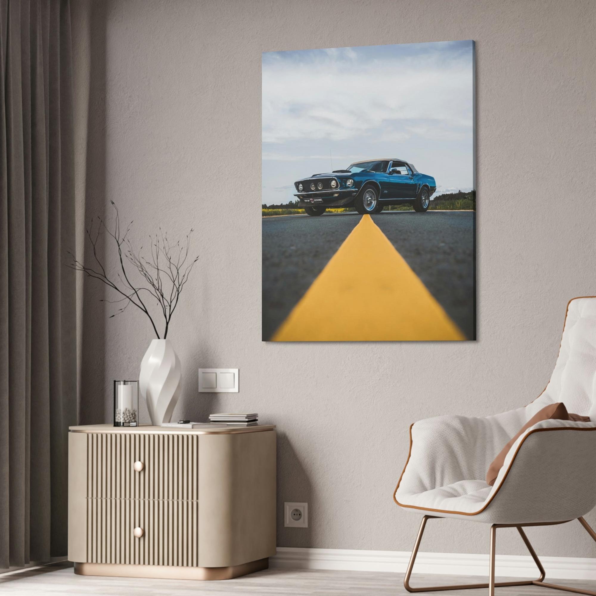 Mustang The Power of Mustang: Striking Wall Art on Natural Canvas & Poster