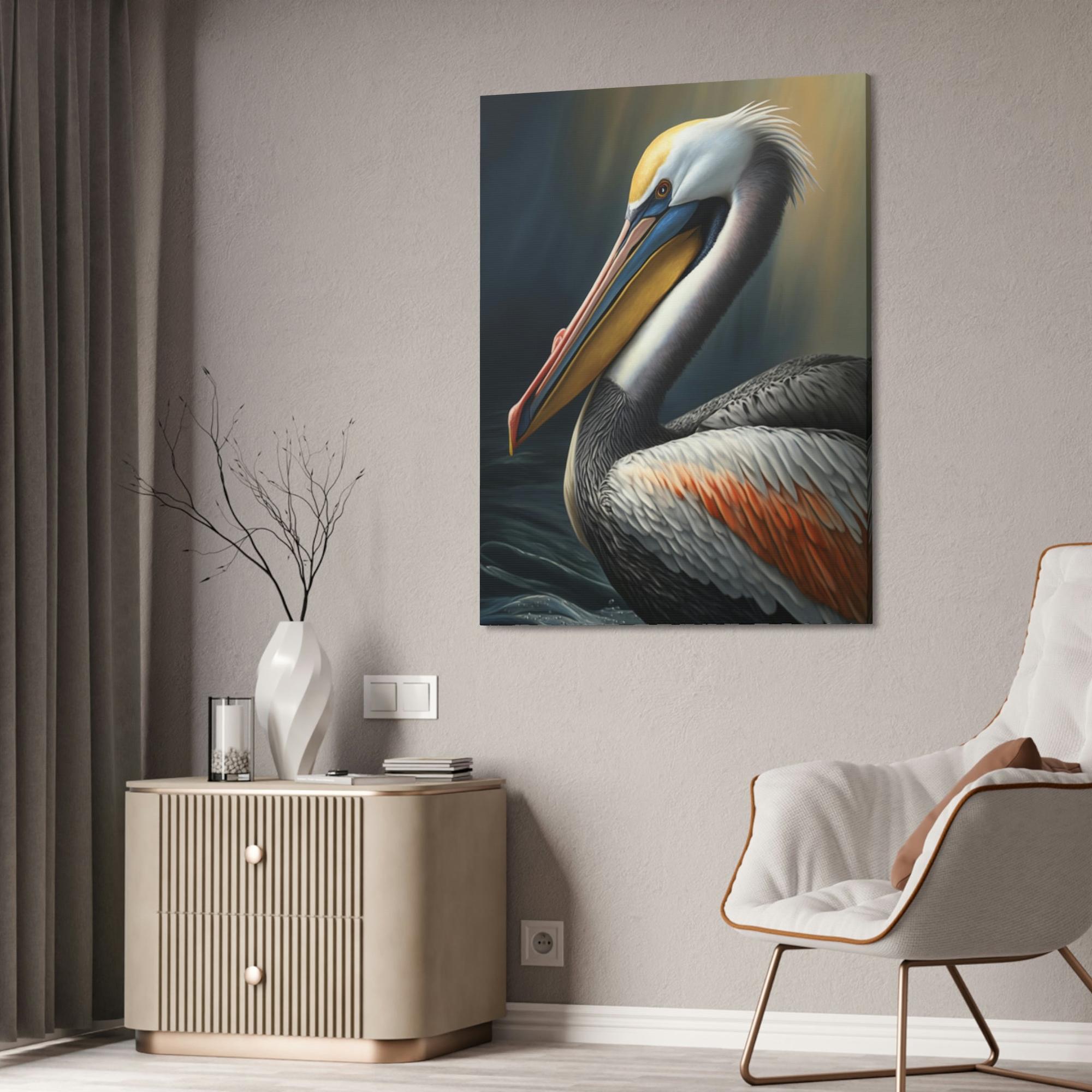 Pelicans Pelican's Voyage: A Canvas Coastal Adventure