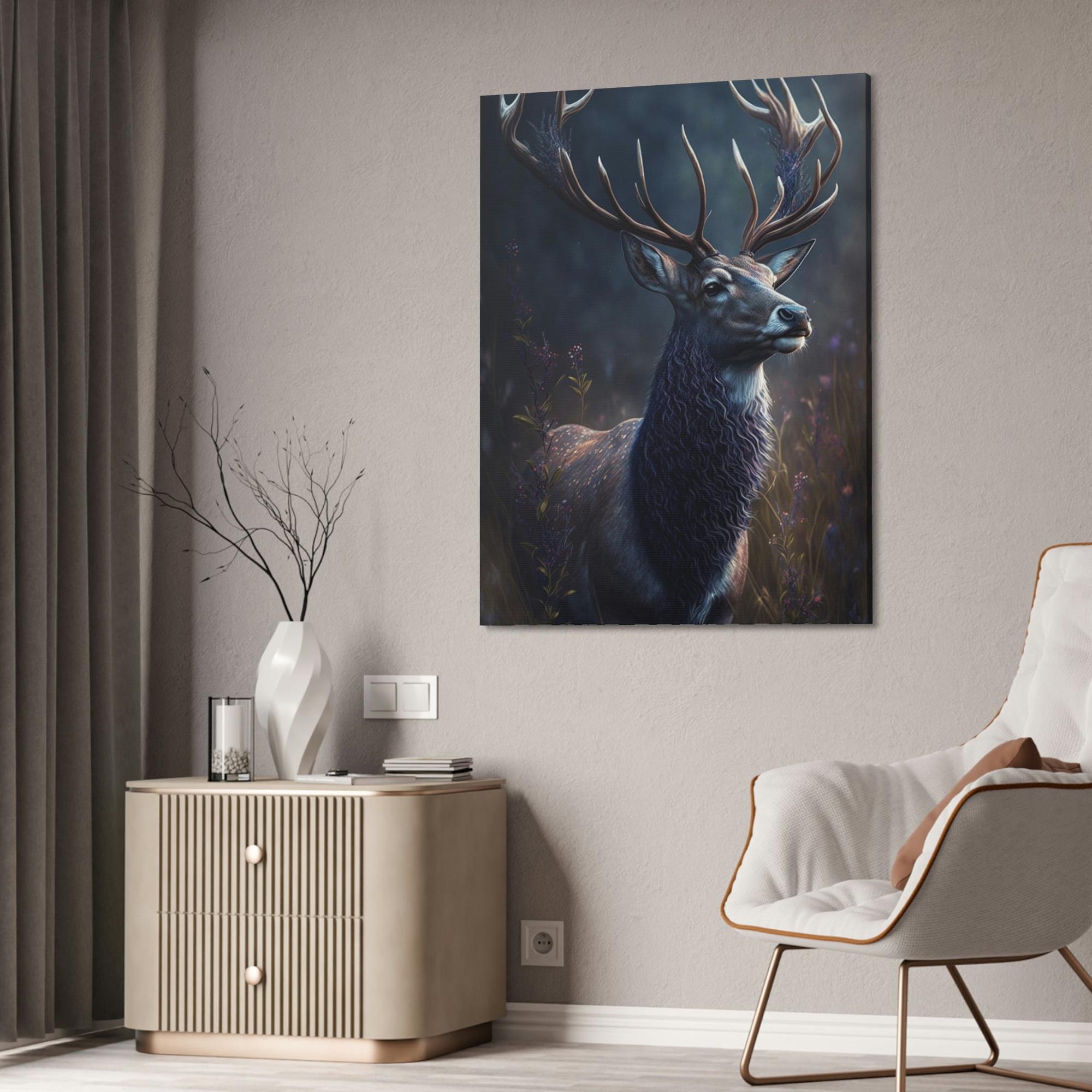 Deers Deer Dreaming: A Canvas Forest Fantasy