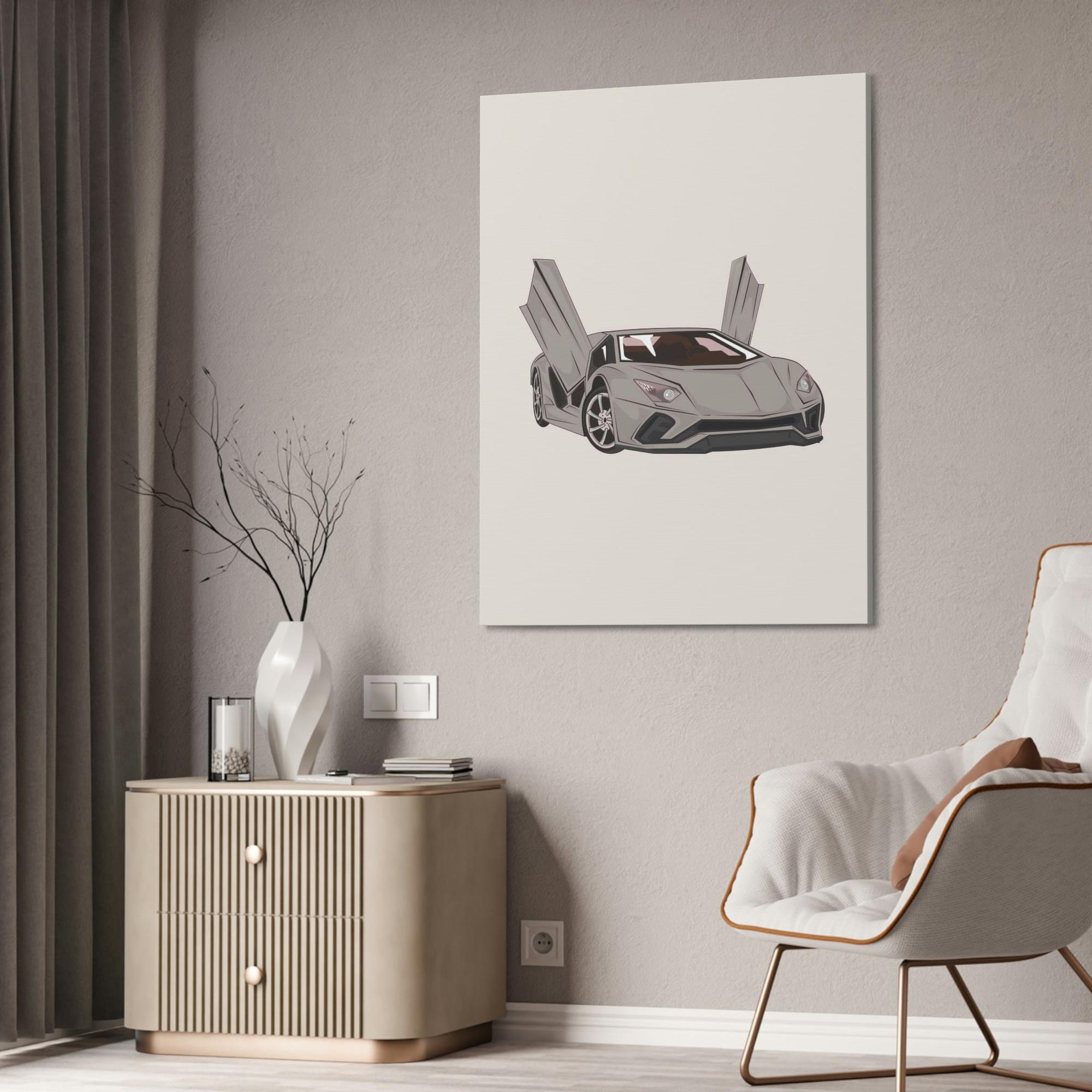 Lamborghini Roaring Beauty: Lamborghini Wall Art on Framed Canvas & Poster