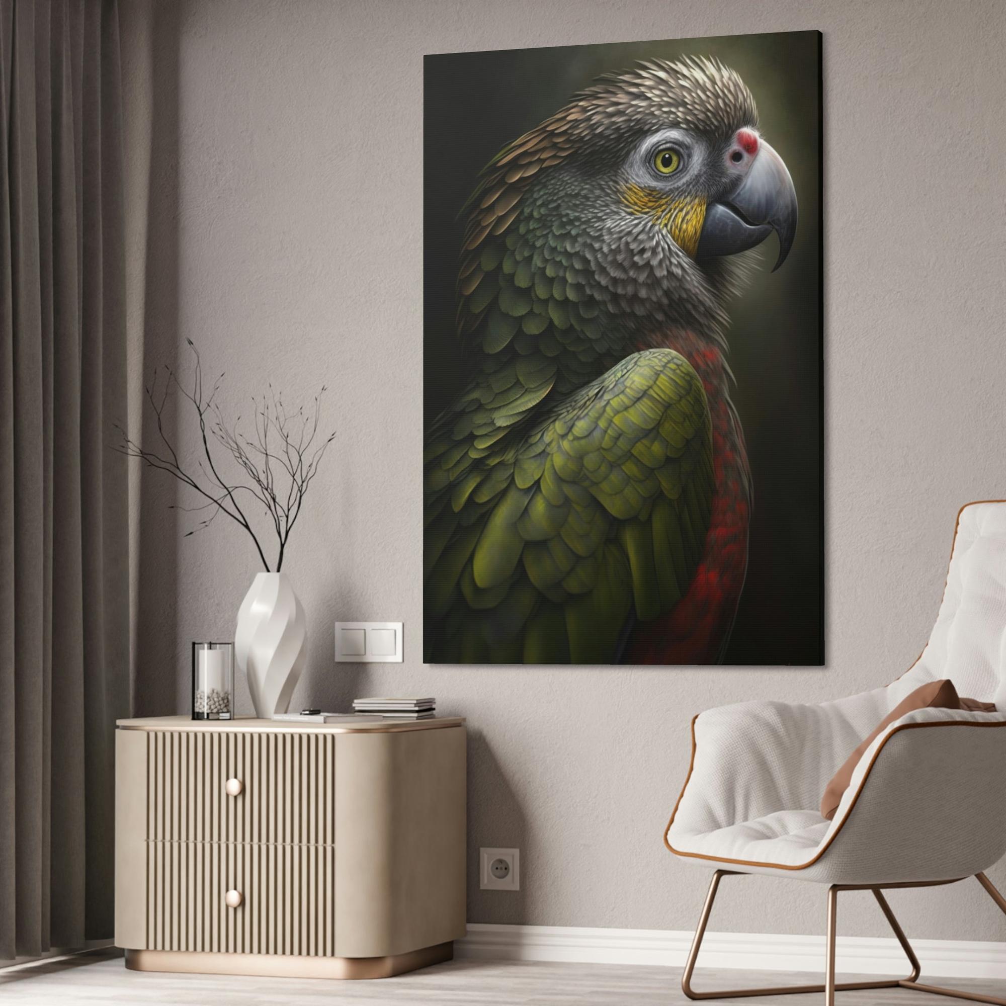 Parrots Parrot Melody: A Canvas of Musical Notes and Birdsong in the Forest