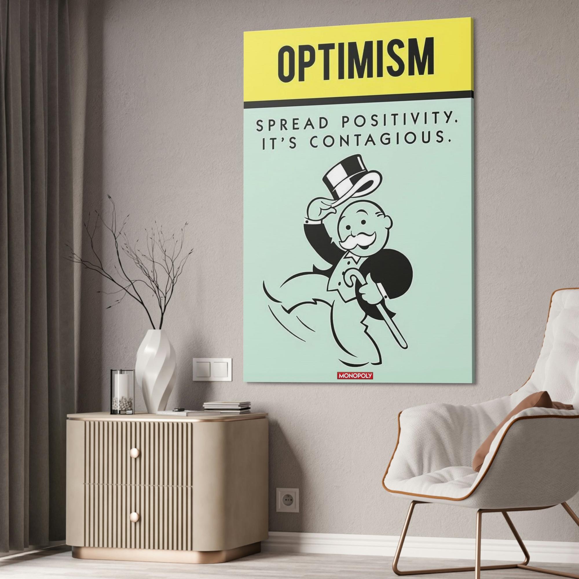 Monopoly & Motivation Colorful and Inspiring: Alec Monopoly's Quote Canvas and Poster Print