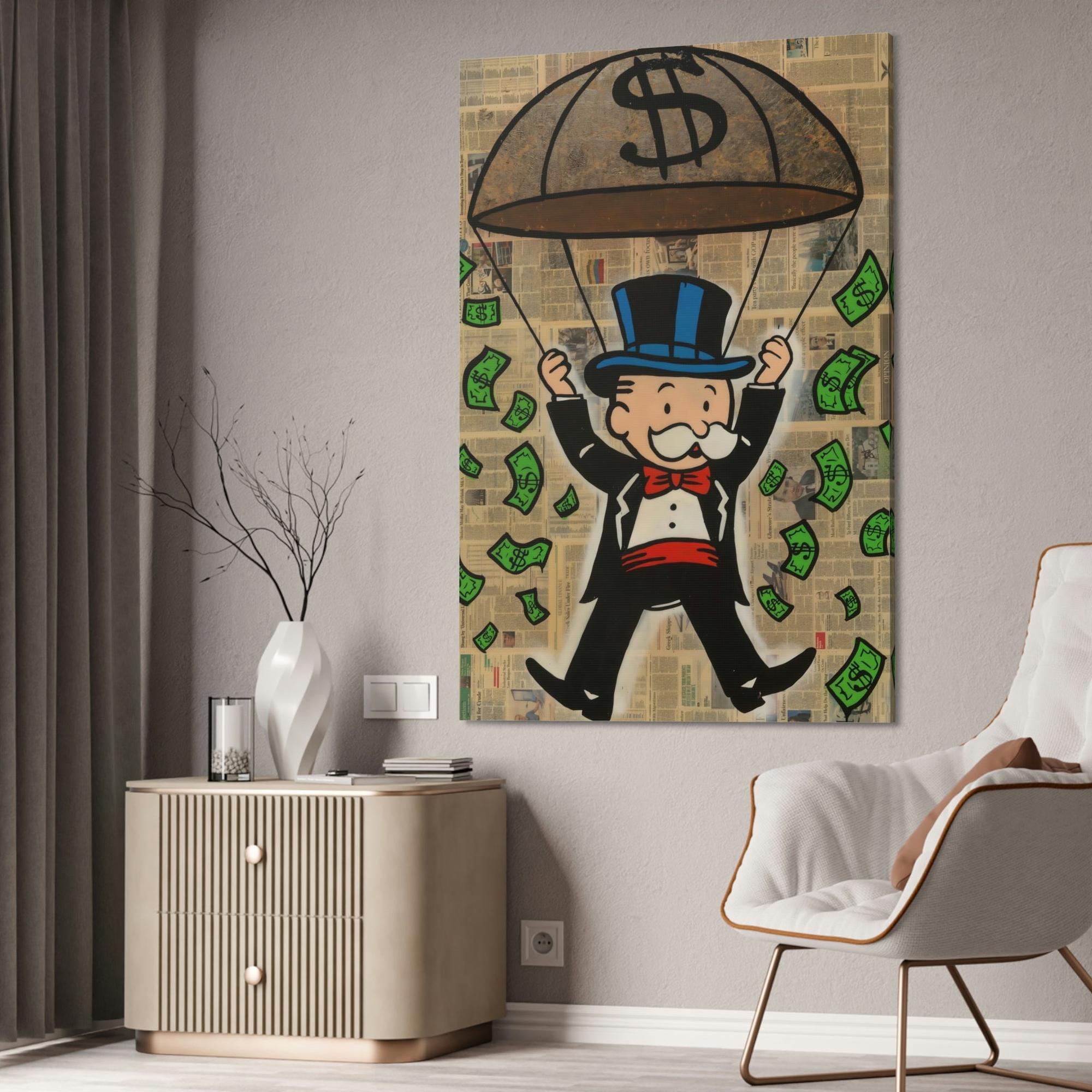 Monopoly & Motivation Monopoly Money: Canvas Art and Poster Prints Featuring Alec Monopoly's Iconic Style