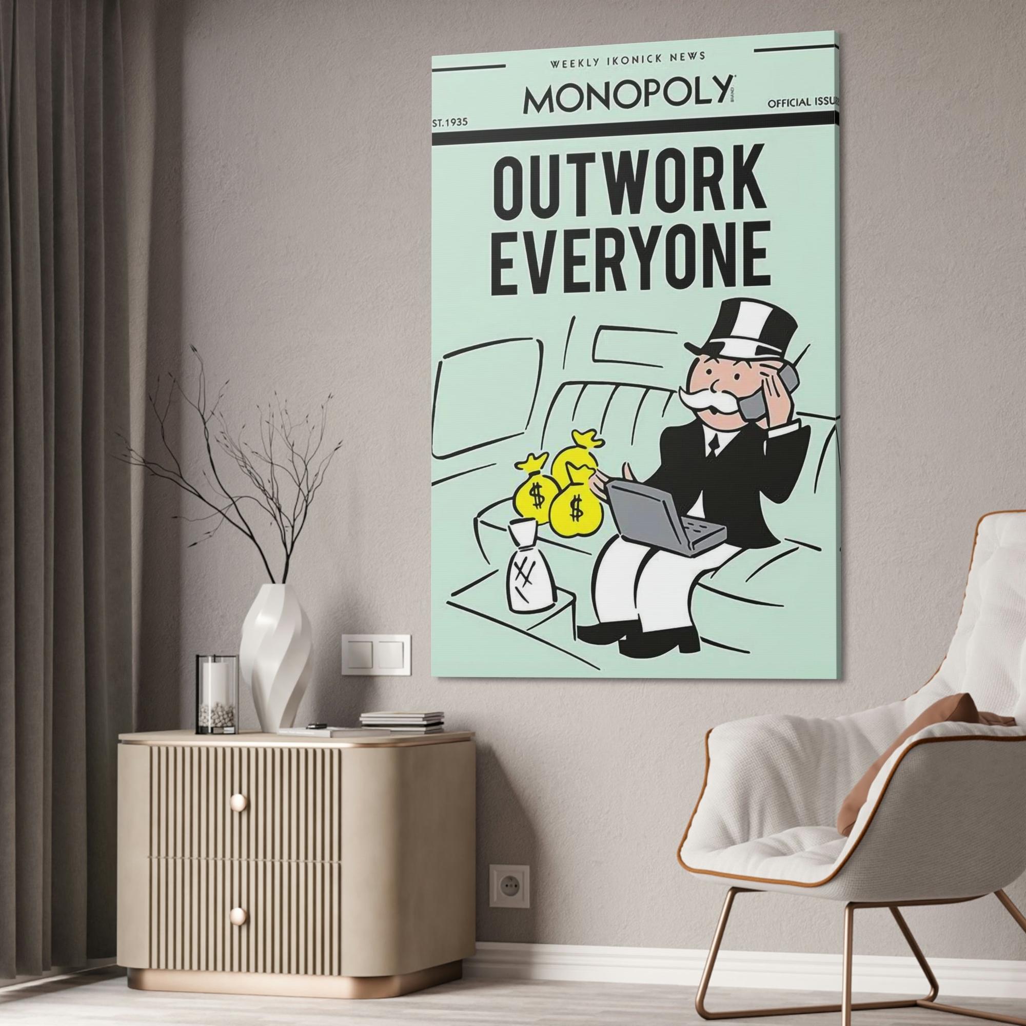 Monopoly & Motivation Motivation Meets Art: Alec Monopoly's Quote Framed Canvas and Poster Collection