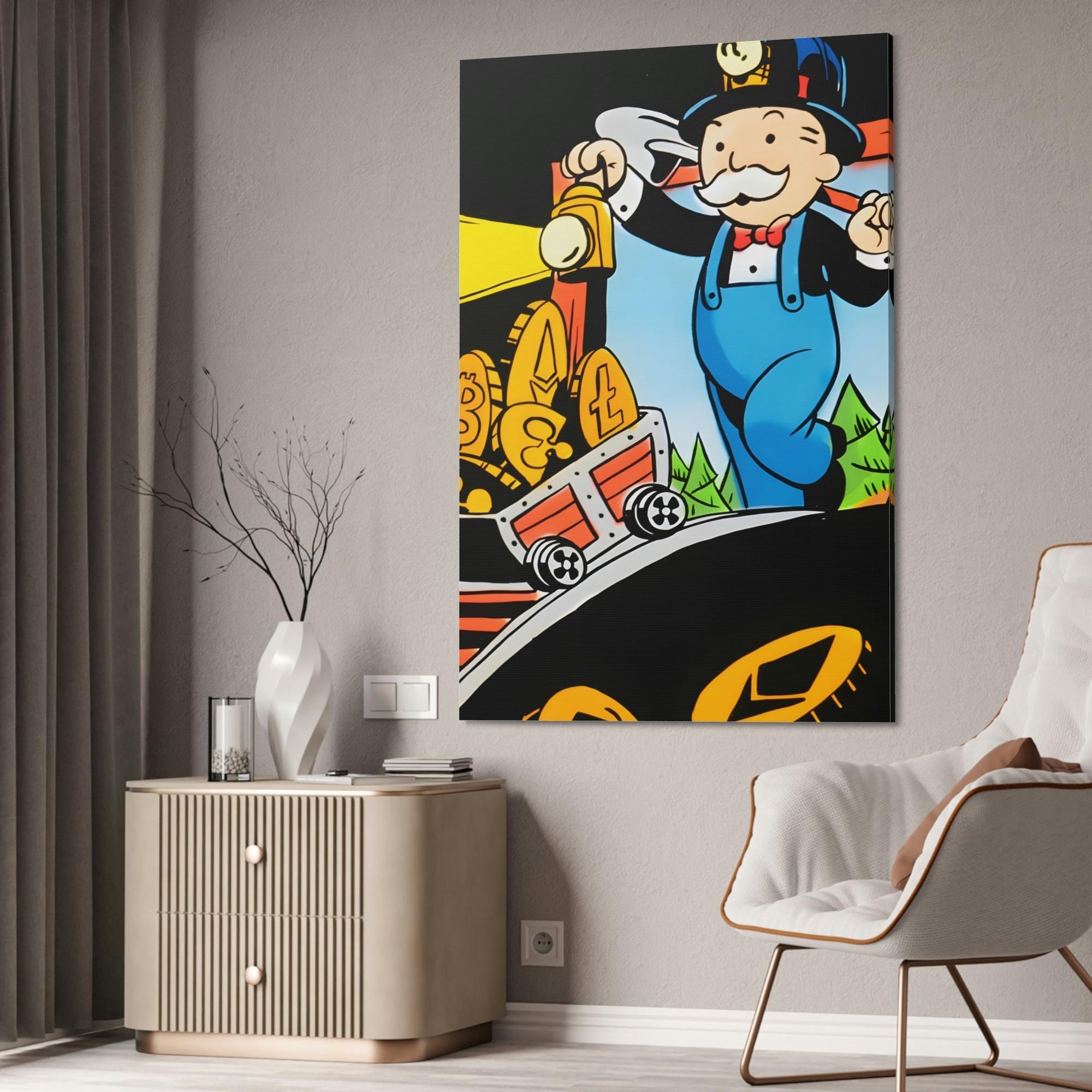 Monopoly & Motivation Making Money Moves: Alec Monopoly's Money-Themed Art in Poster and Canvas