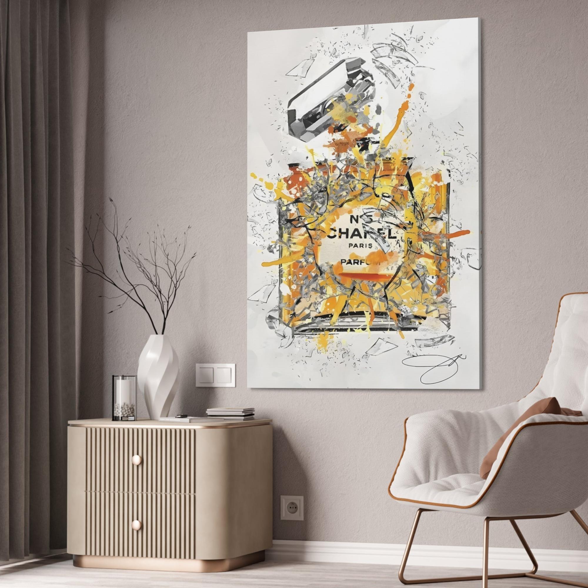 Chanel Chic Affair: Framed Canvas Wall Art with Chanel Inspiration