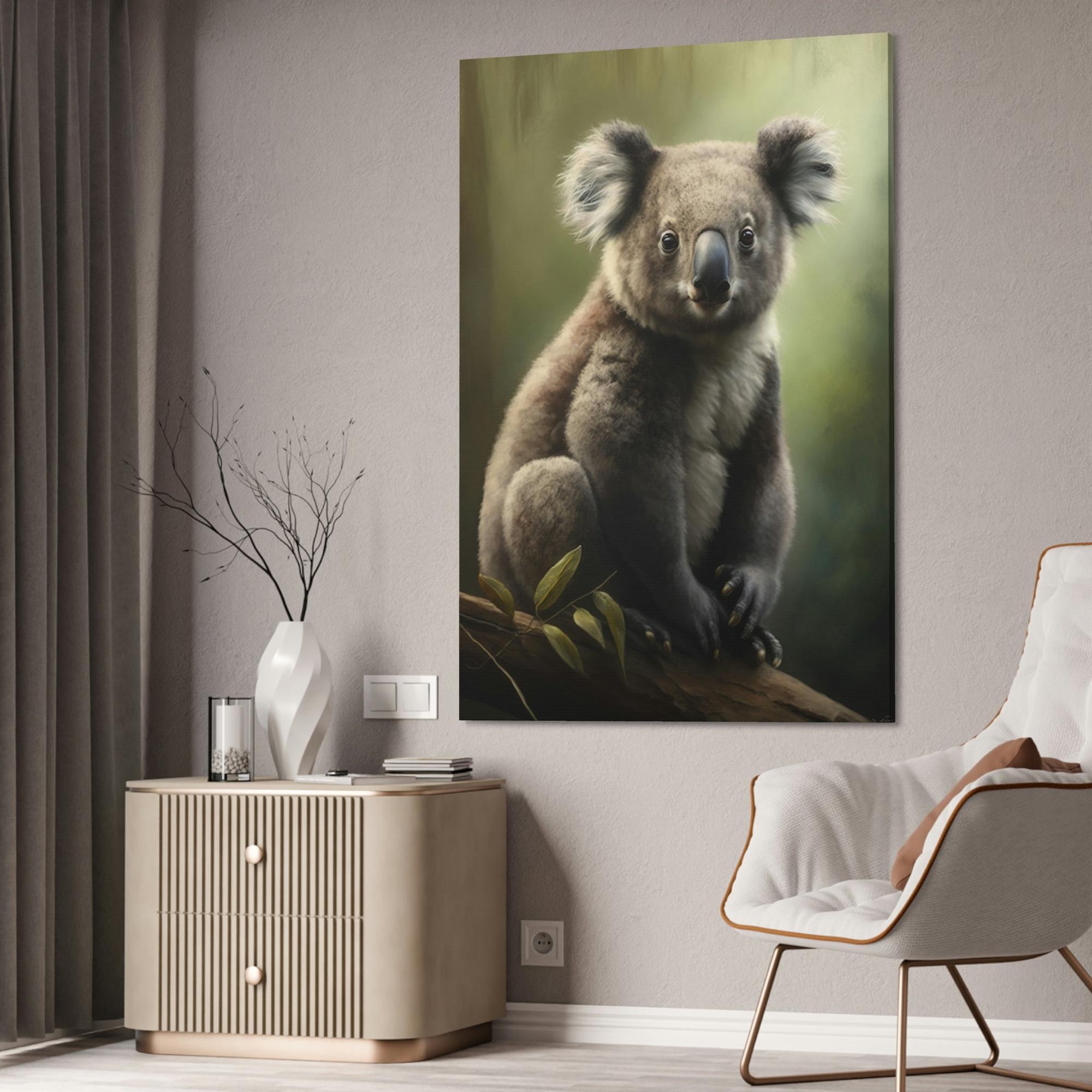 Koalas Koala Love: A Whimsical and Colorful Painting on Canvas