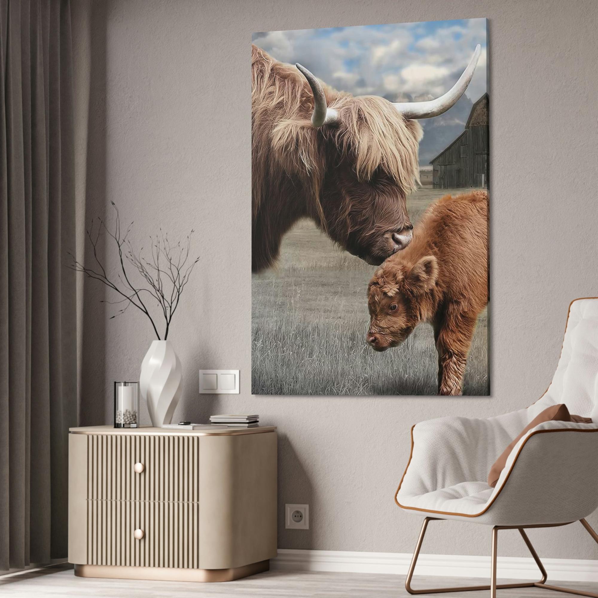 Highland Cow Highland Cow | Shaggy Cows Art — Pixoram