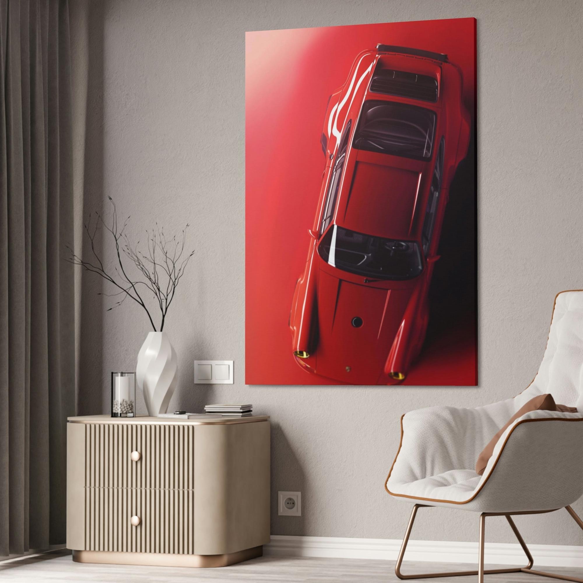 Porsche Red Hot Ride: A Canvas & Poster Print of a Stunning Red Porsche