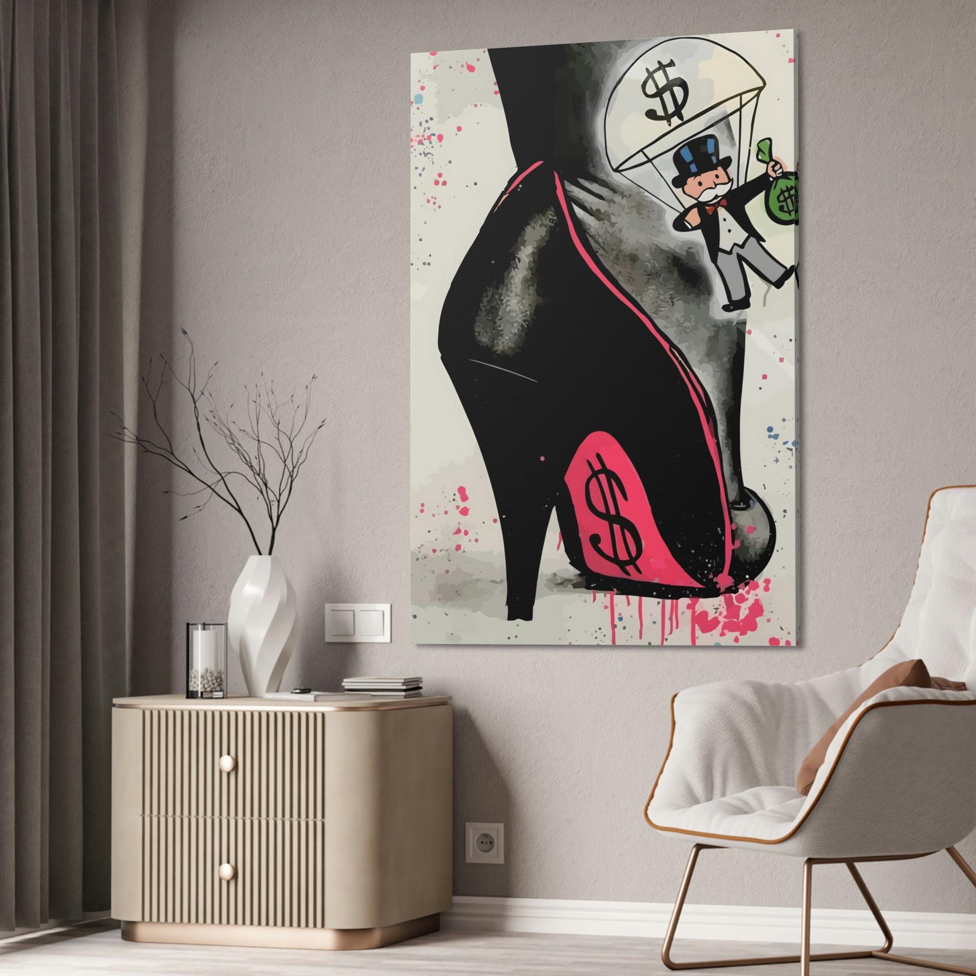 Monopoly & Motivation Graffiti with a Twist: Creative Framed Posters and Prints of Alec Monopoly's Graffiti Art on Framed Canvas