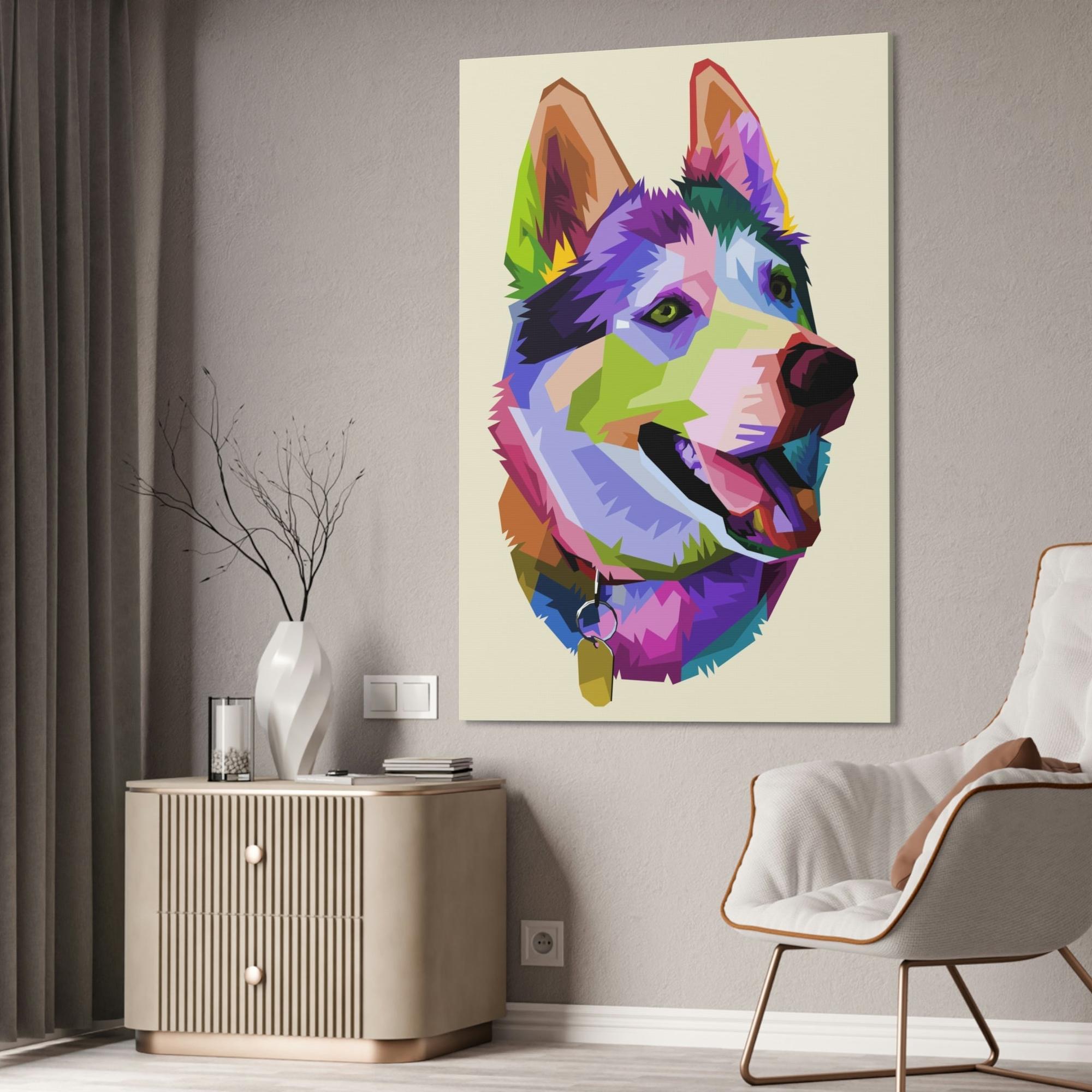Dogs Loyal Companion: Natural Canvas & Poster Wall Art of a Devoted Dog