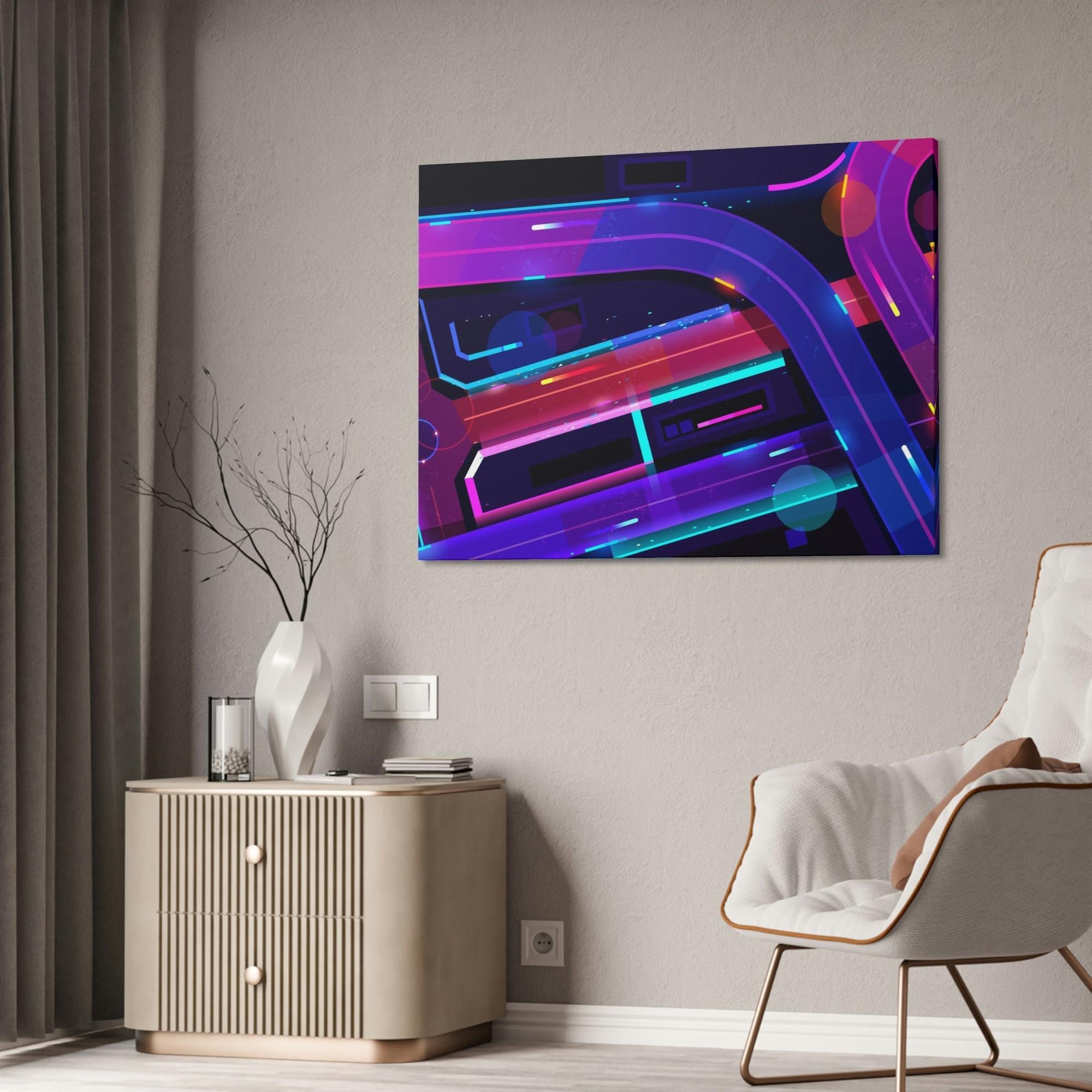Neon Neon Fantasia: Captivating Framed Poster Art on Premium Canvas for Wall Decor