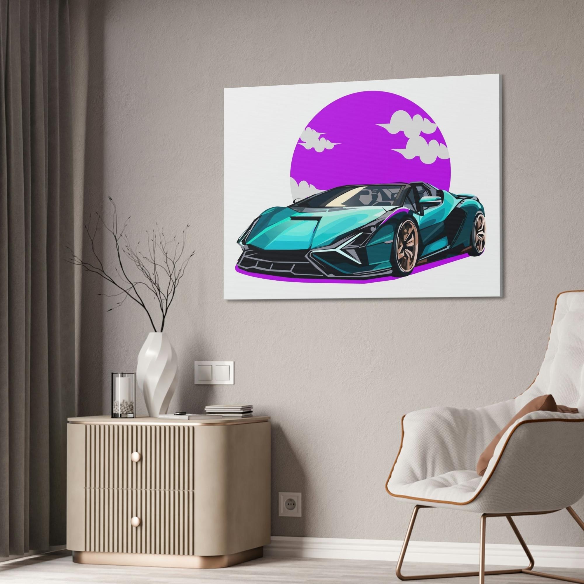 Lamborghini Art in Motion: Lamborghini Framed Canvas & Poster Masterpiece