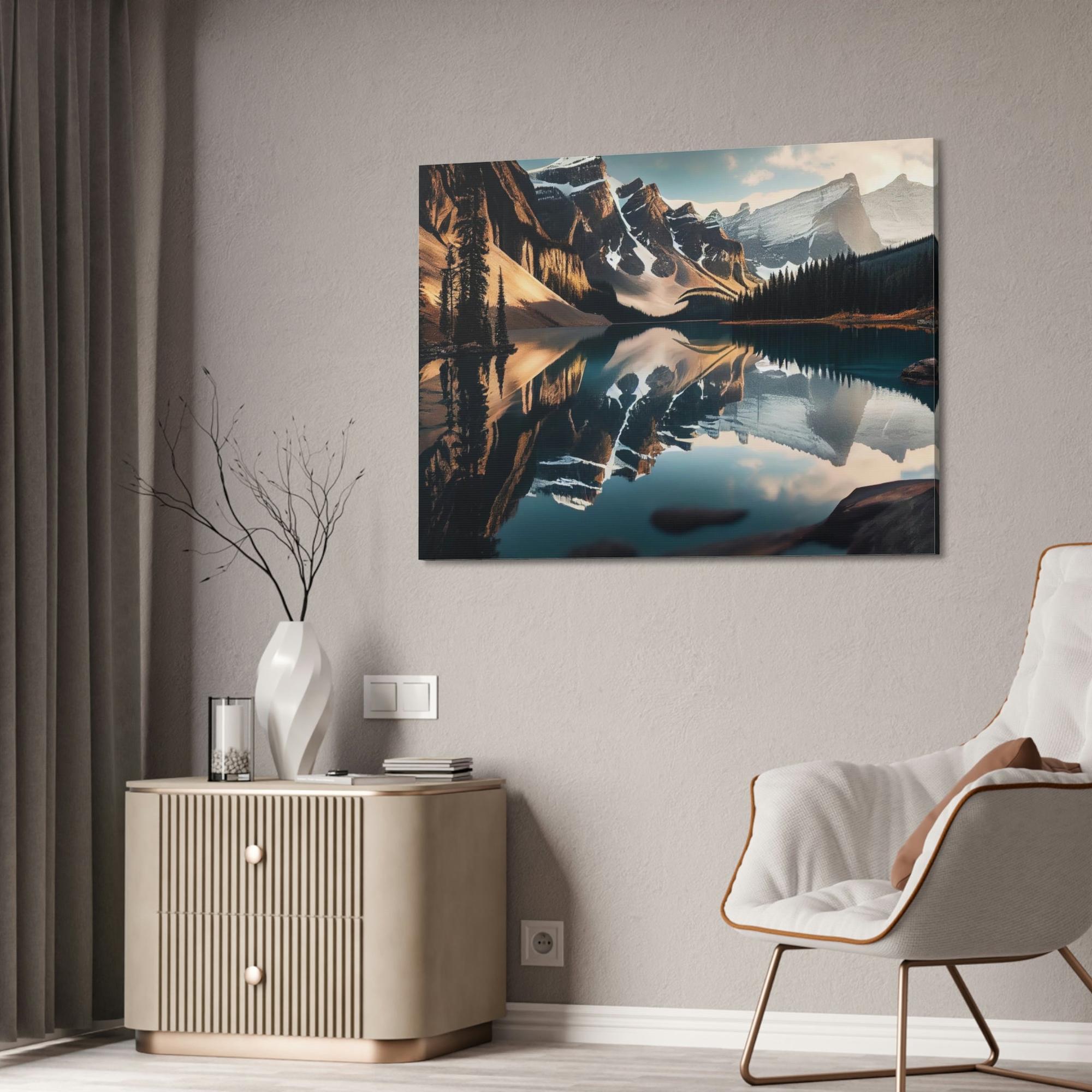 Lakes And Rivers Lakes and Riverscape: Wall Art of a Stunning Scenery on Natural Canvas