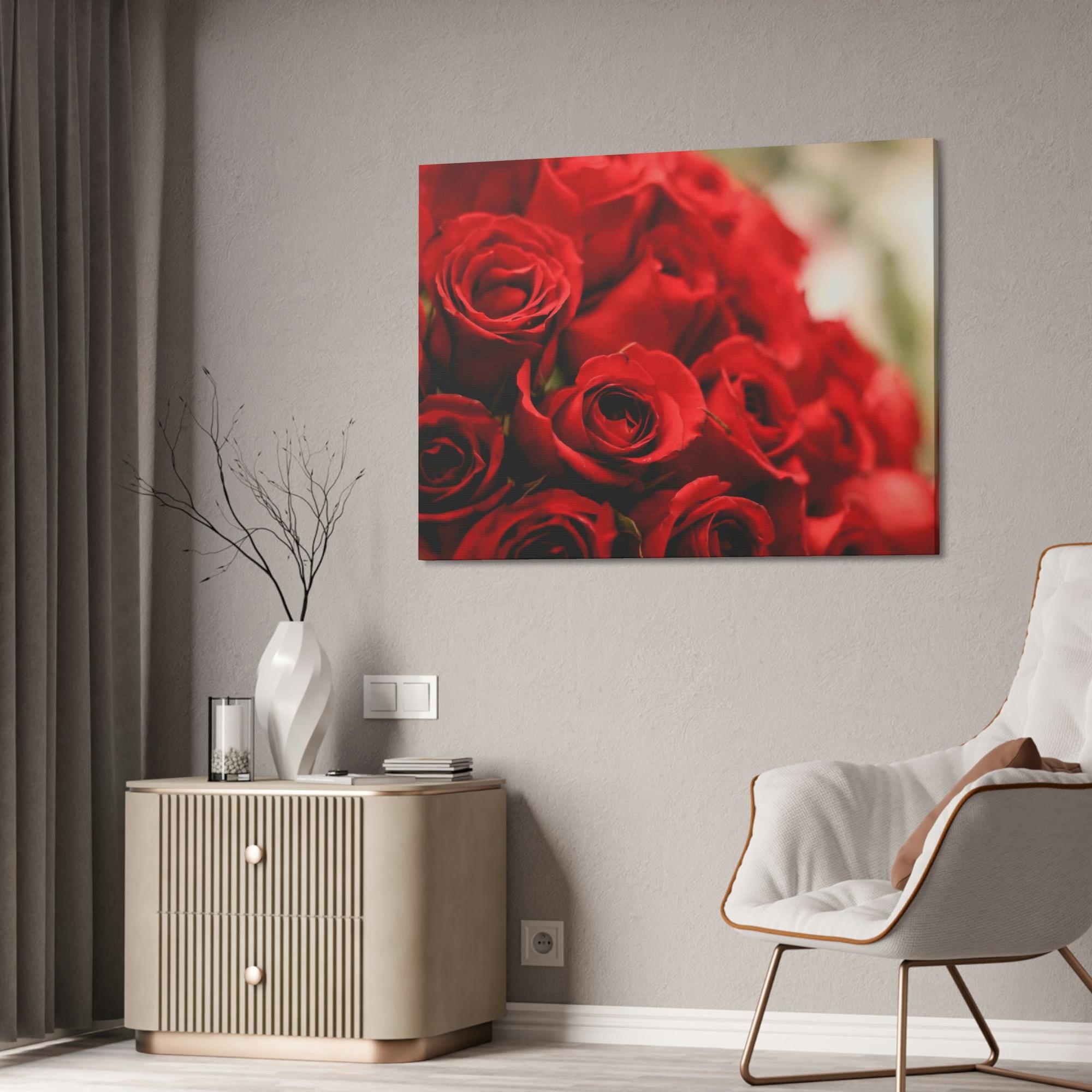 Roses The Beauty of Roses: A Realistic Painting on Canvas