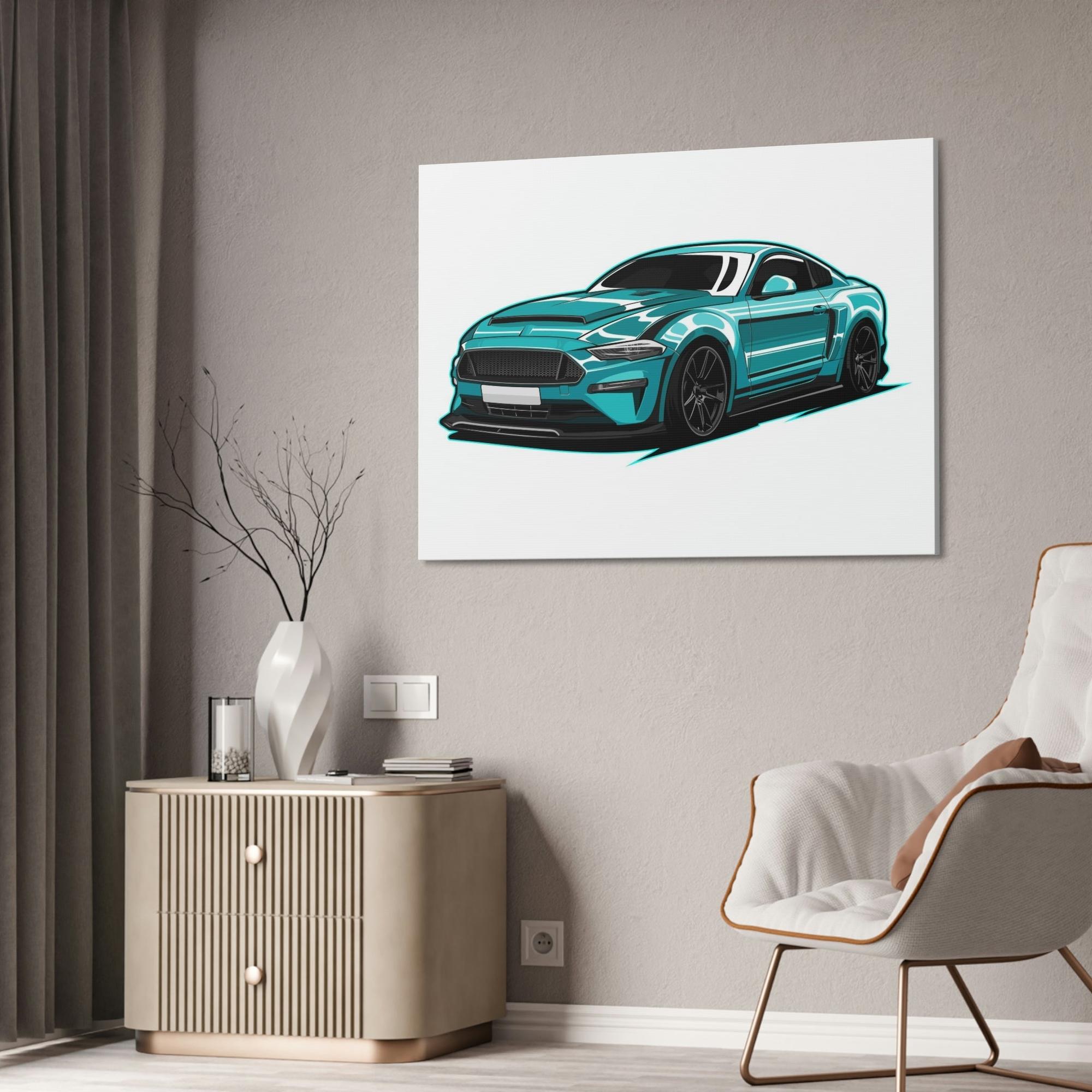 Mustang Majestic Mustang: Natural Canvas Wall Art and Framed Canvas & Poster Print