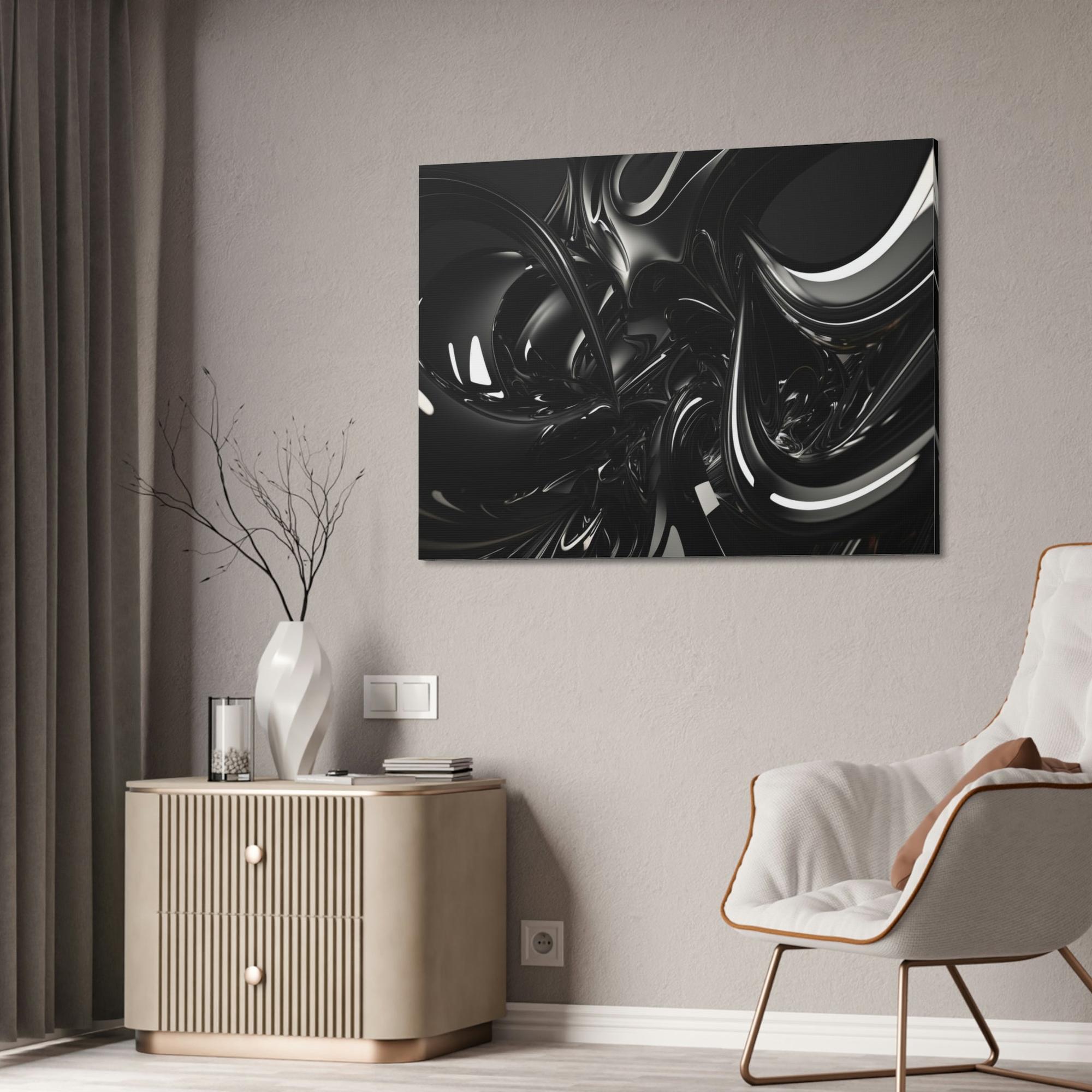 Black Black is the New Black: Modern Black Art Print
