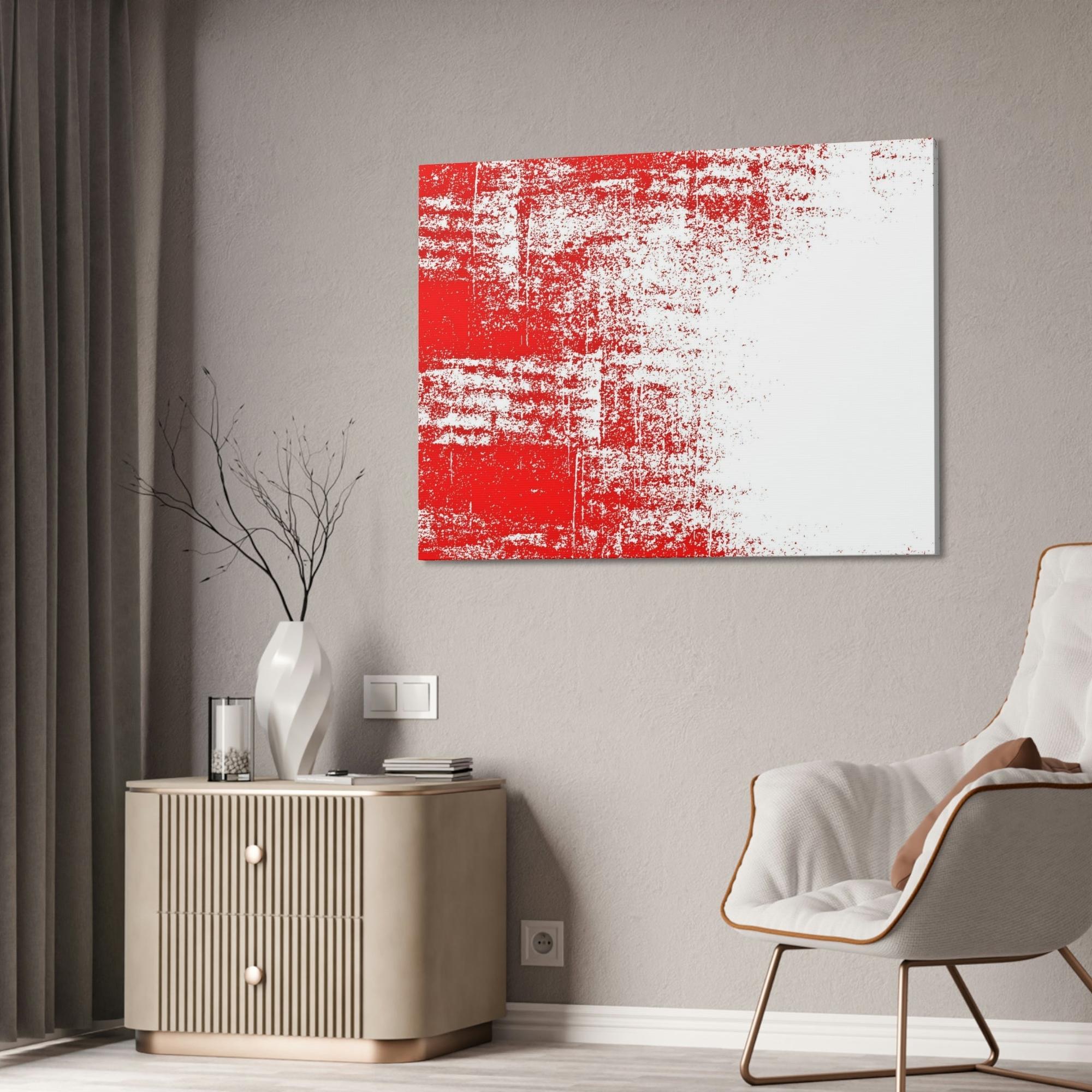 Red Abstract Art The Power of Red: Abstract Wall Art and Prints on Natural Canvas
