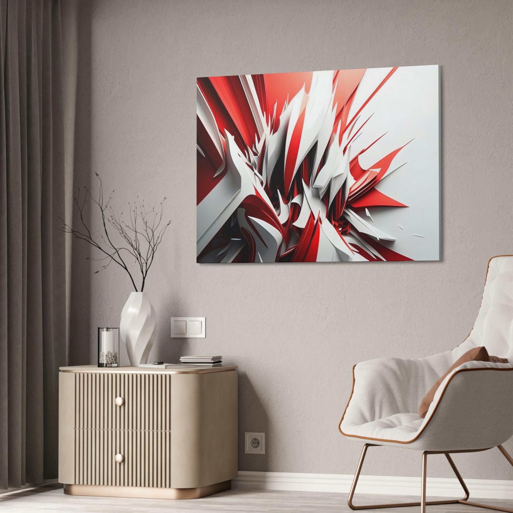Red Abstract Art The Art of Intensity: Red Abstract Print on Canvas and Wall Art