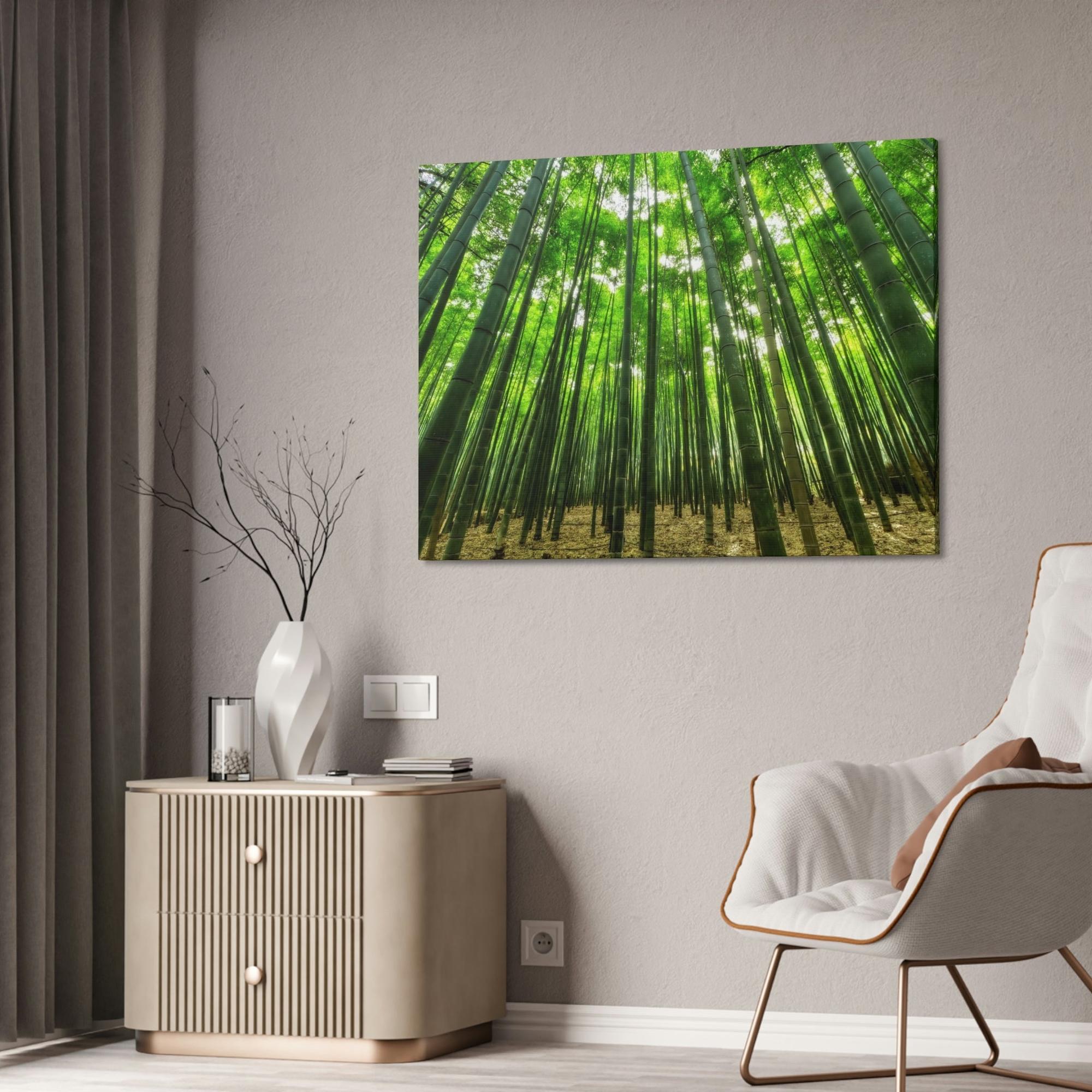 Trees Enchanted Forest: Framed Canvas Wall Art of Trees