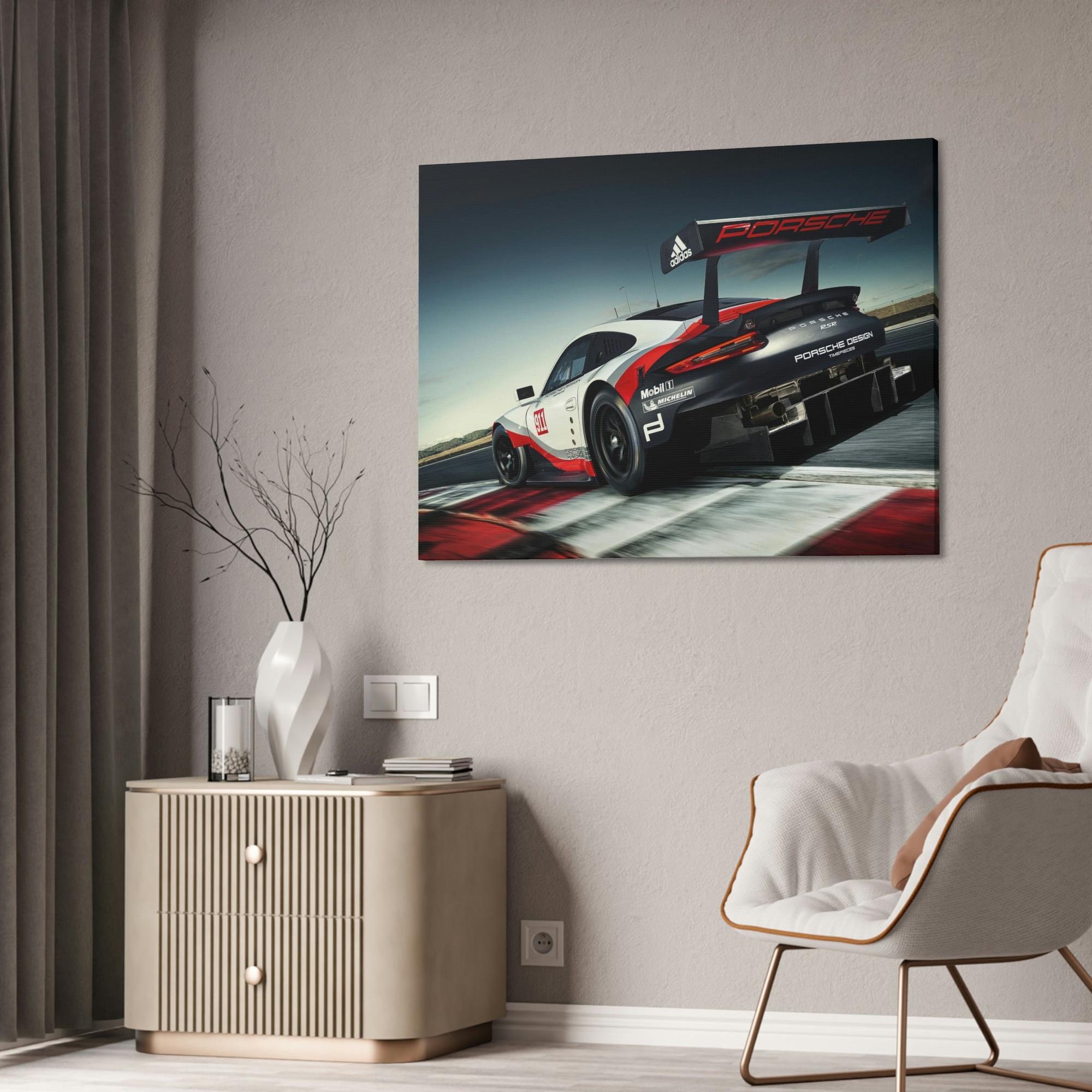 undefined Porsche in Motion: A Framed Canvas & Poster Art Piece That Depicts the Speed and Grace of Porsche