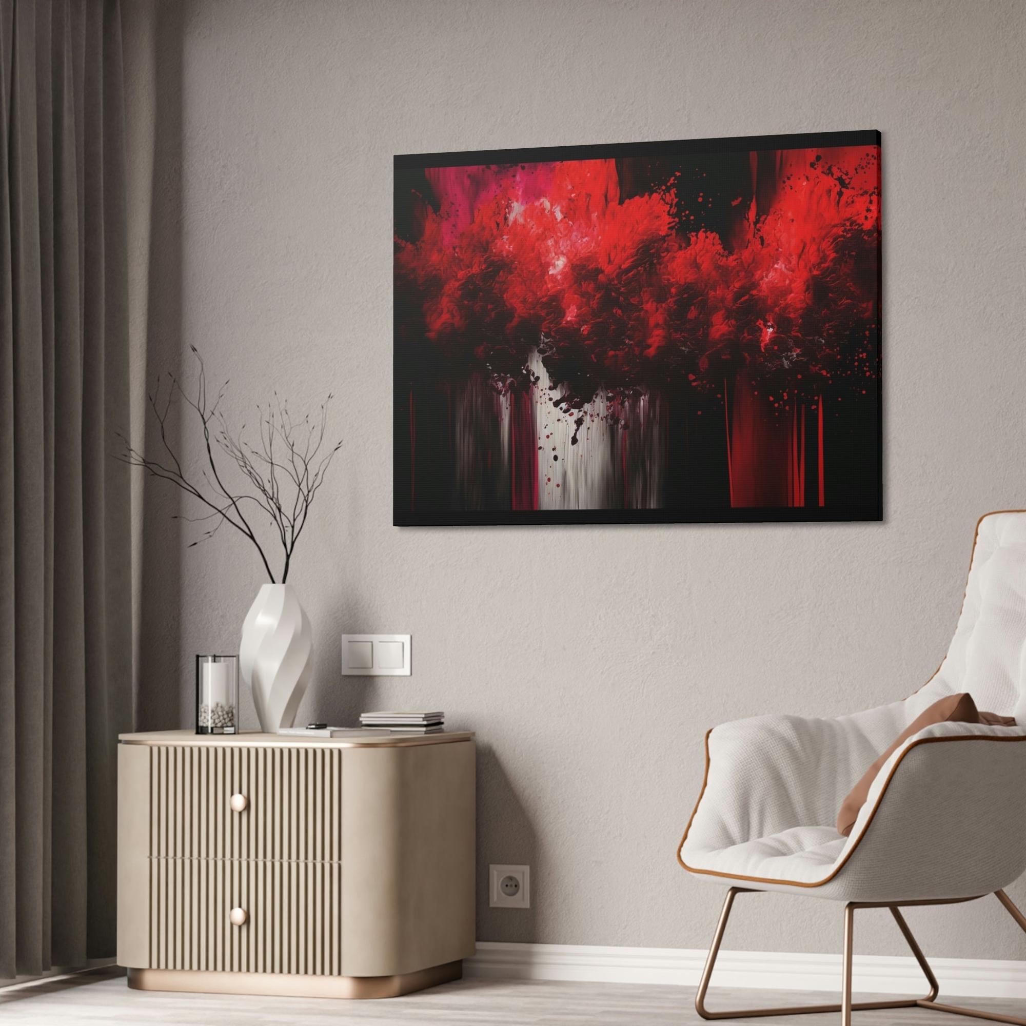 Red Abstract Art Crimson Chaos: Red Abstract Art