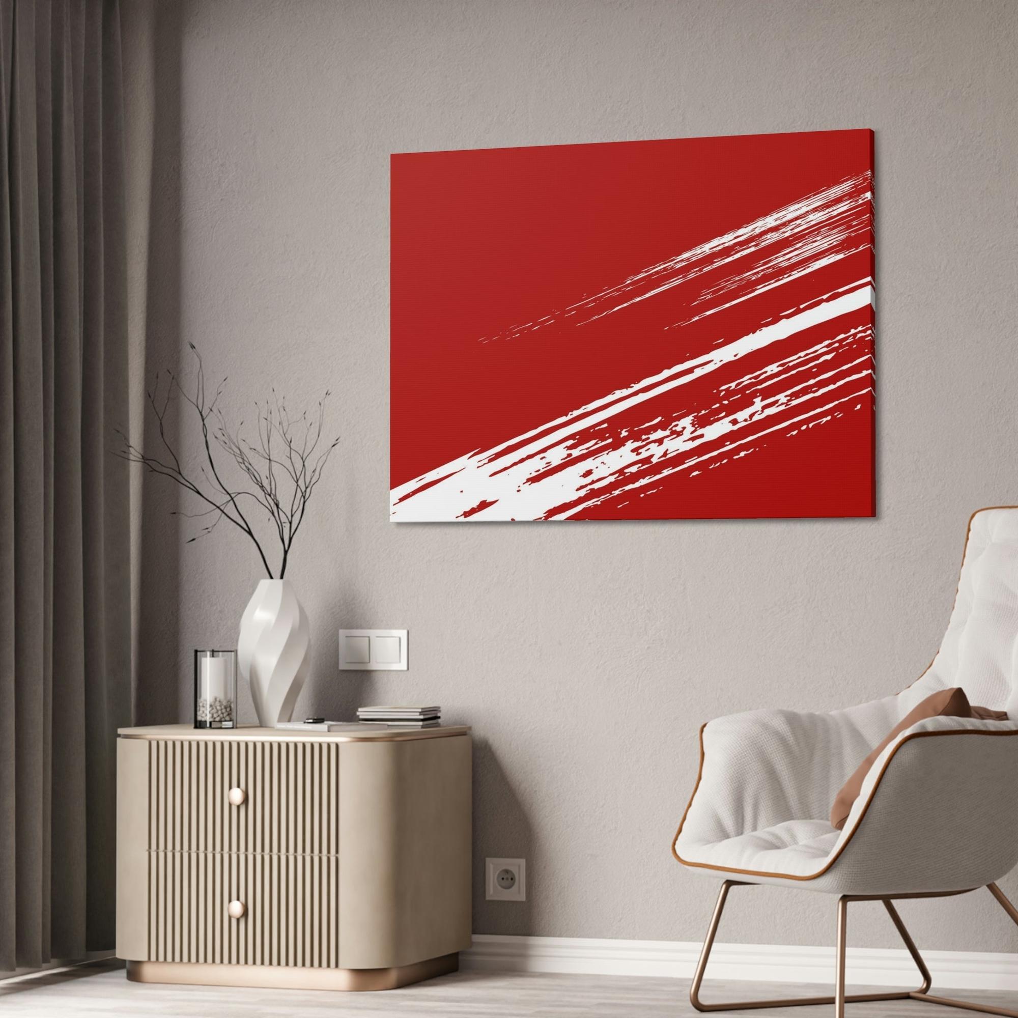 Red Abstract Art Redefining Beauty: Red Abstract Art on Framed Canvas and Posters