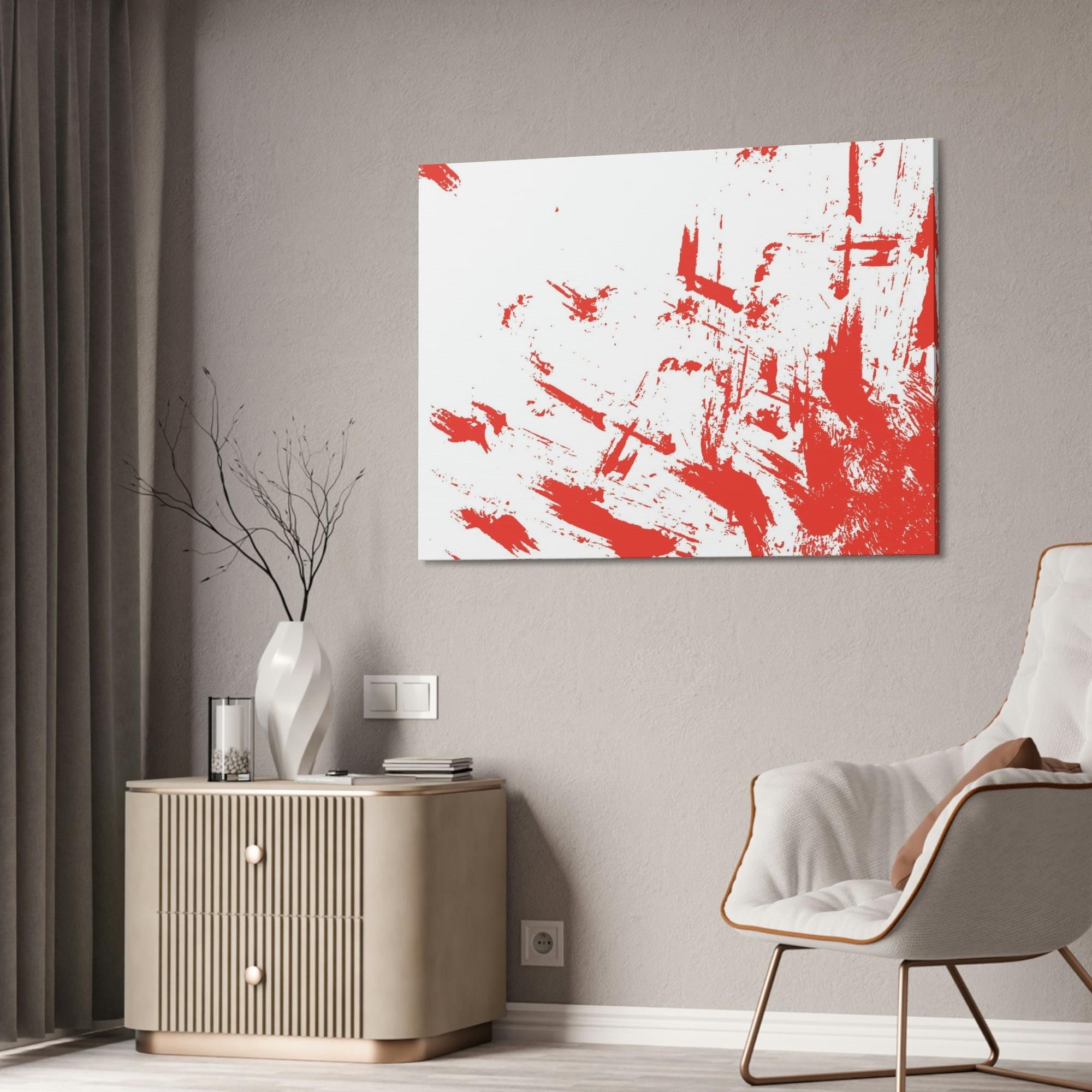Red Abstract Art The Beauty of Simplicity: Red Abstract Canvas and Print Collection