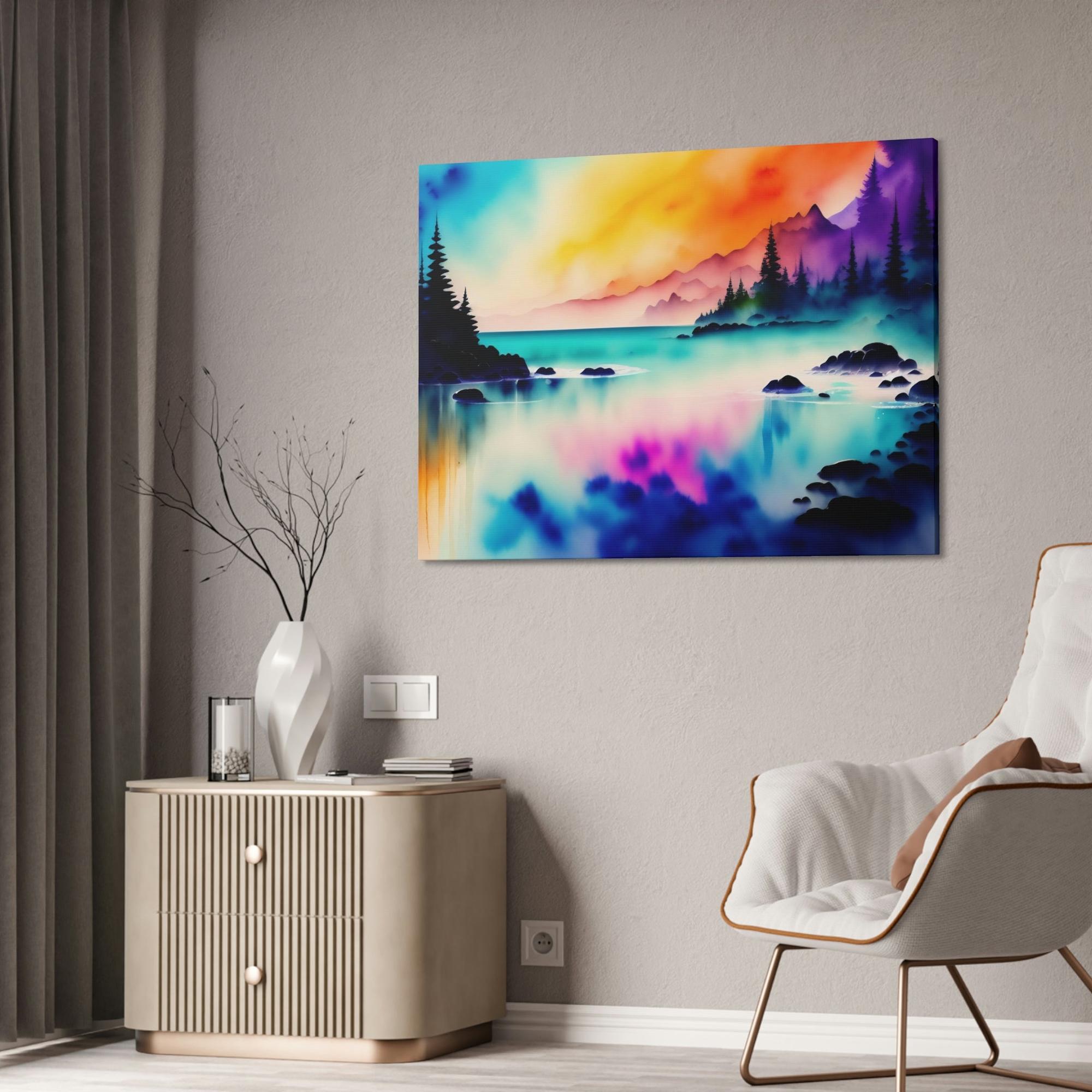 Lakes And Rivers Water's Charm: Artful Canvas and Poster Print of Lakes and Rivers