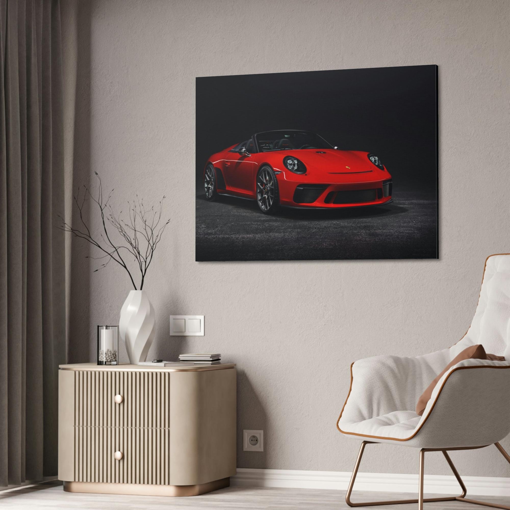Porsche A Classic in the Making: The Timeless Appeal of a Red Porsche on Canvas & Poster