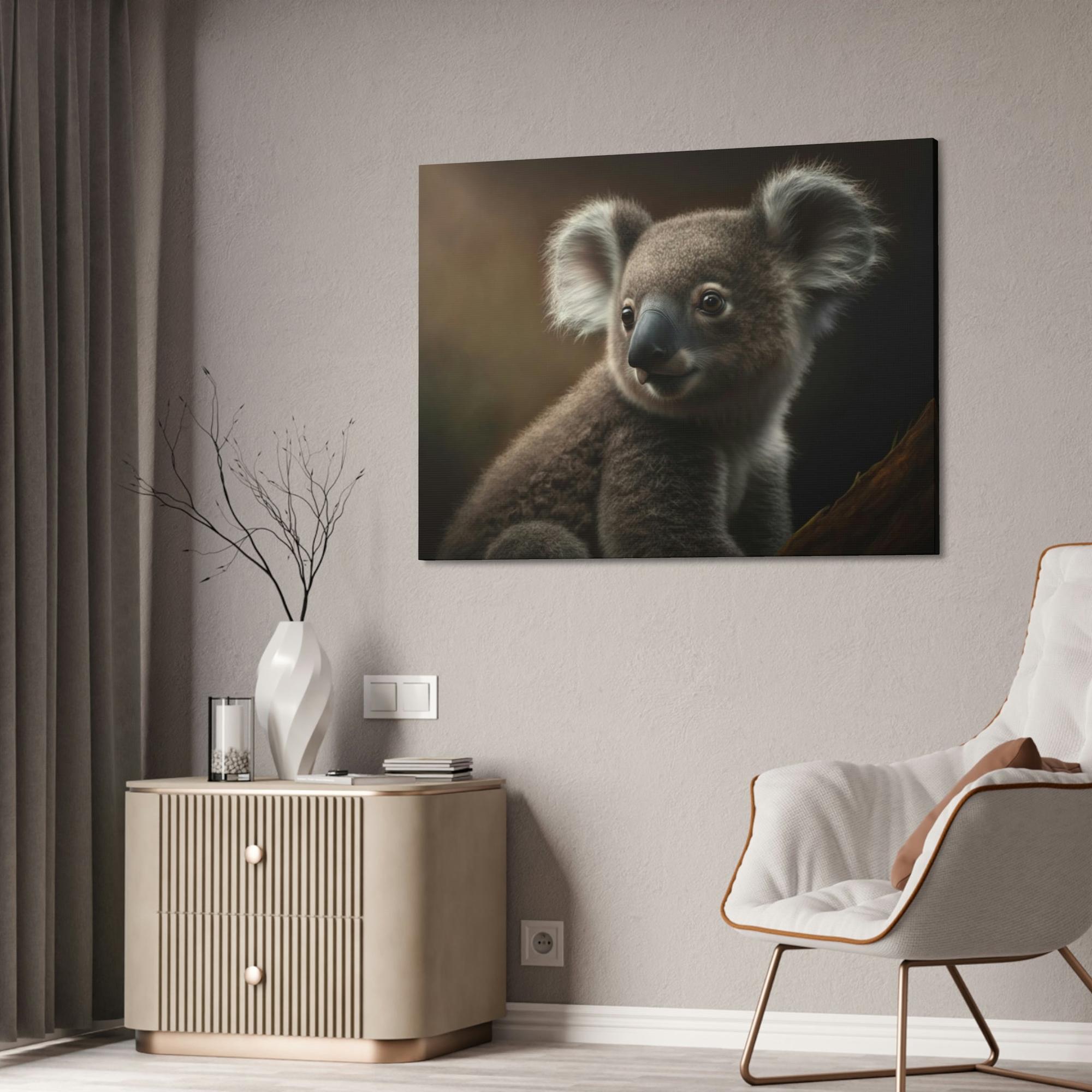 Koalas A Koala's Dream: A Whimsical Painting on Canvas