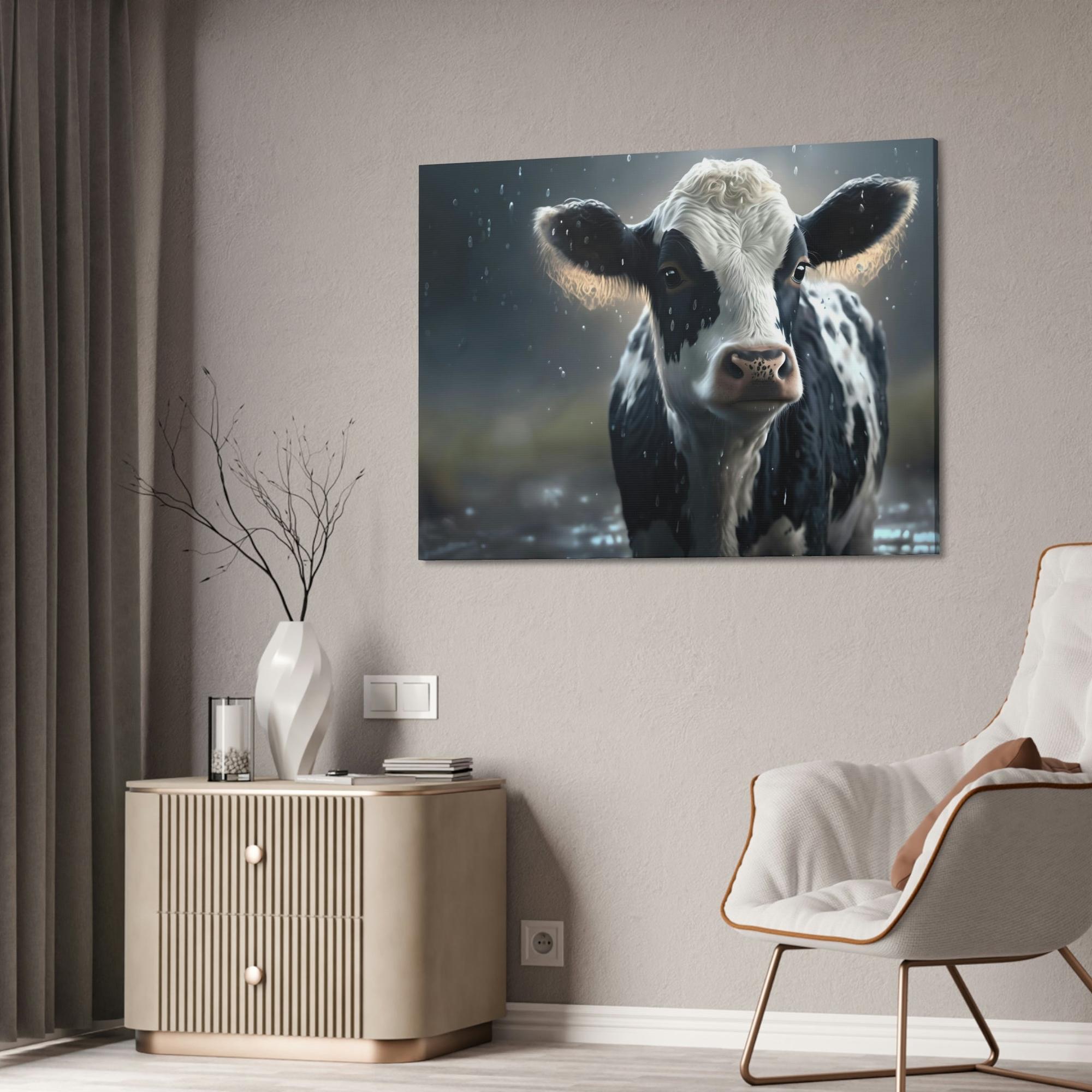 Cows Nature's Beauty: High-quality Cow Canvas Print for a Serene Wall Art Statement