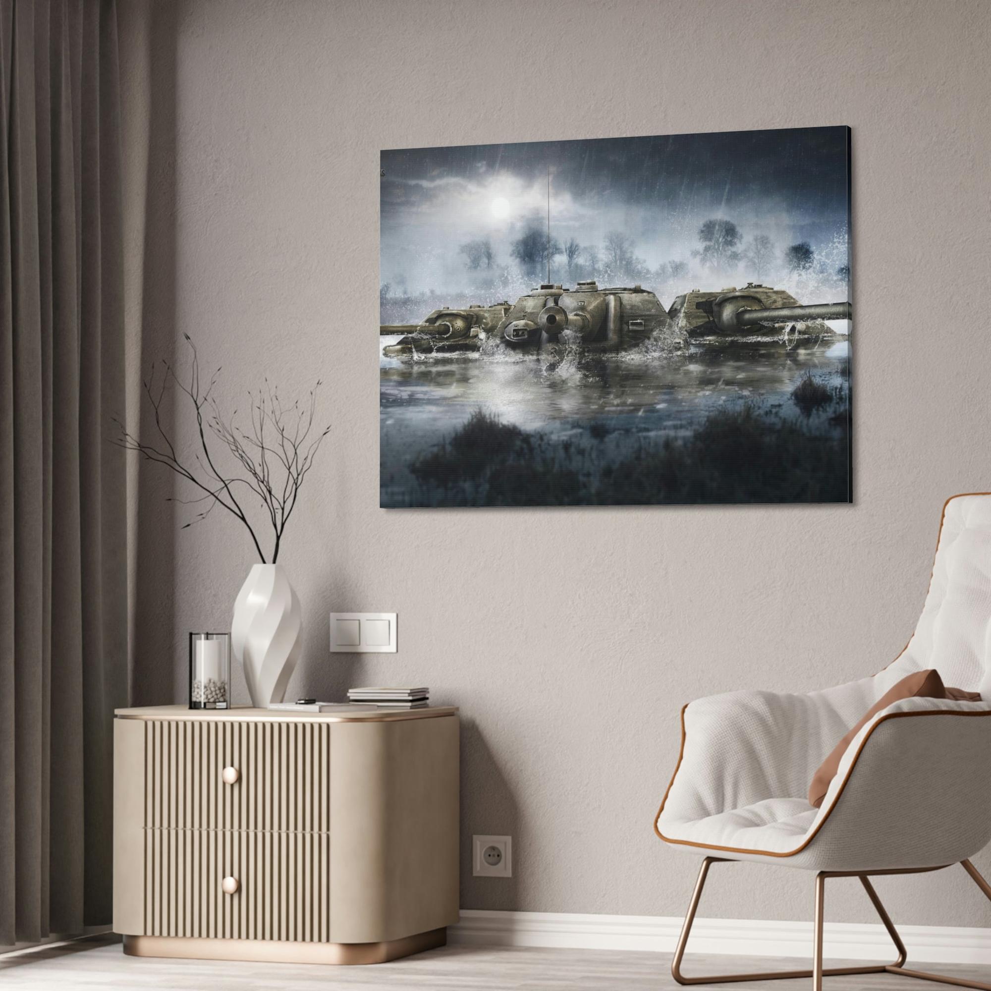 World Of Tanks Tank Warriors United: Dynamic World of Tanks Canvas Wall Art