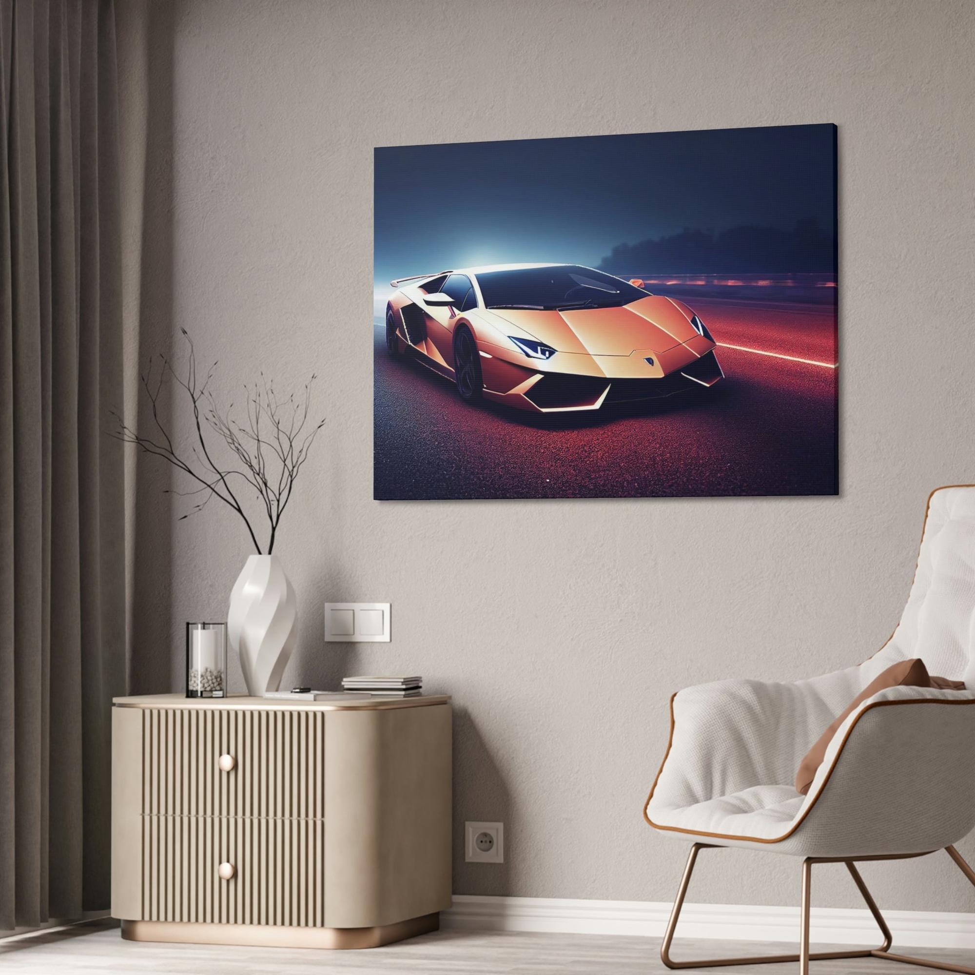 Lamborghini Masterpiece in Motion: Lamborghini Framed Canvas & Poster Print for Supercar Lovers
