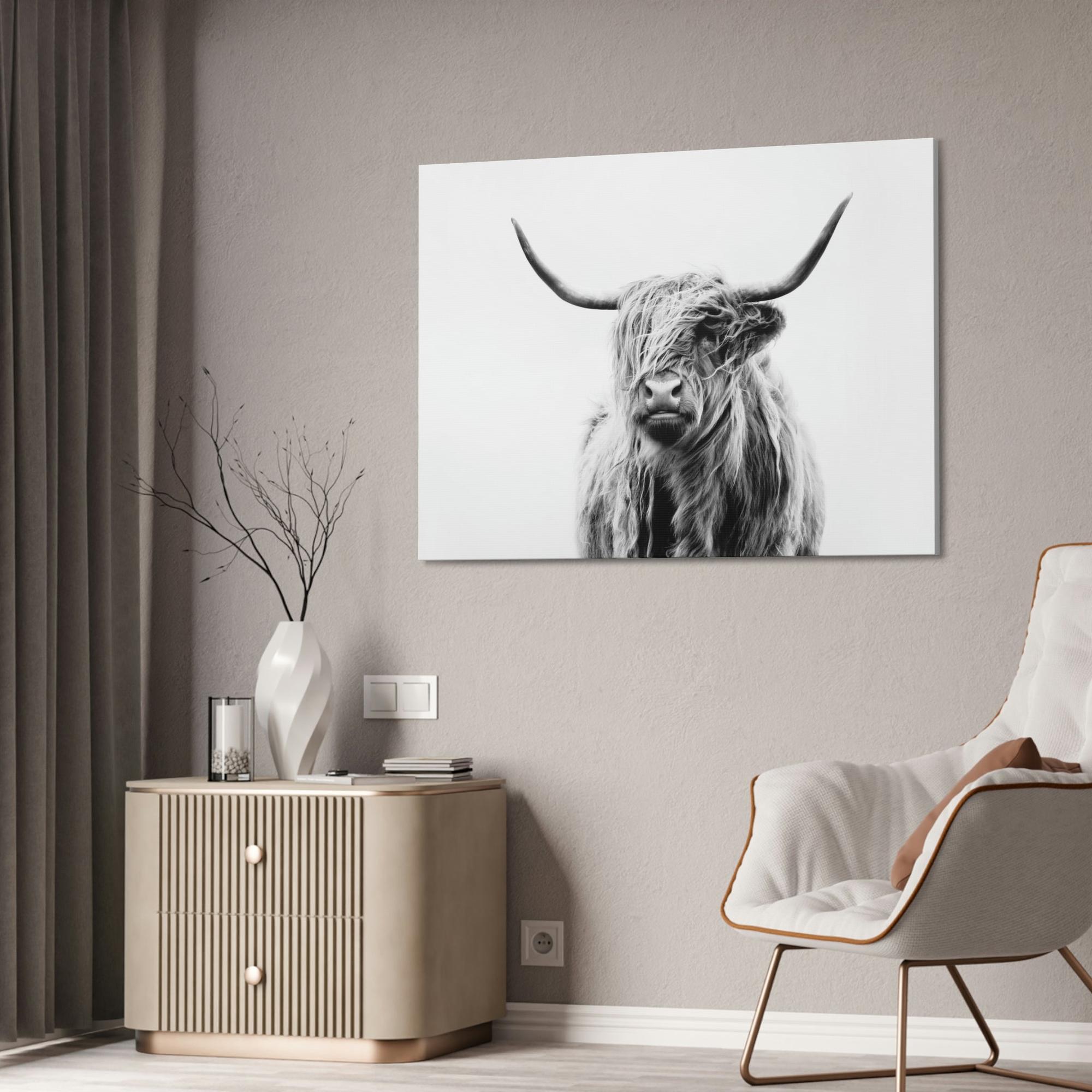Highland Cow Nature's Majesty: Cow Art for a Breathtaking Wall Art Statement