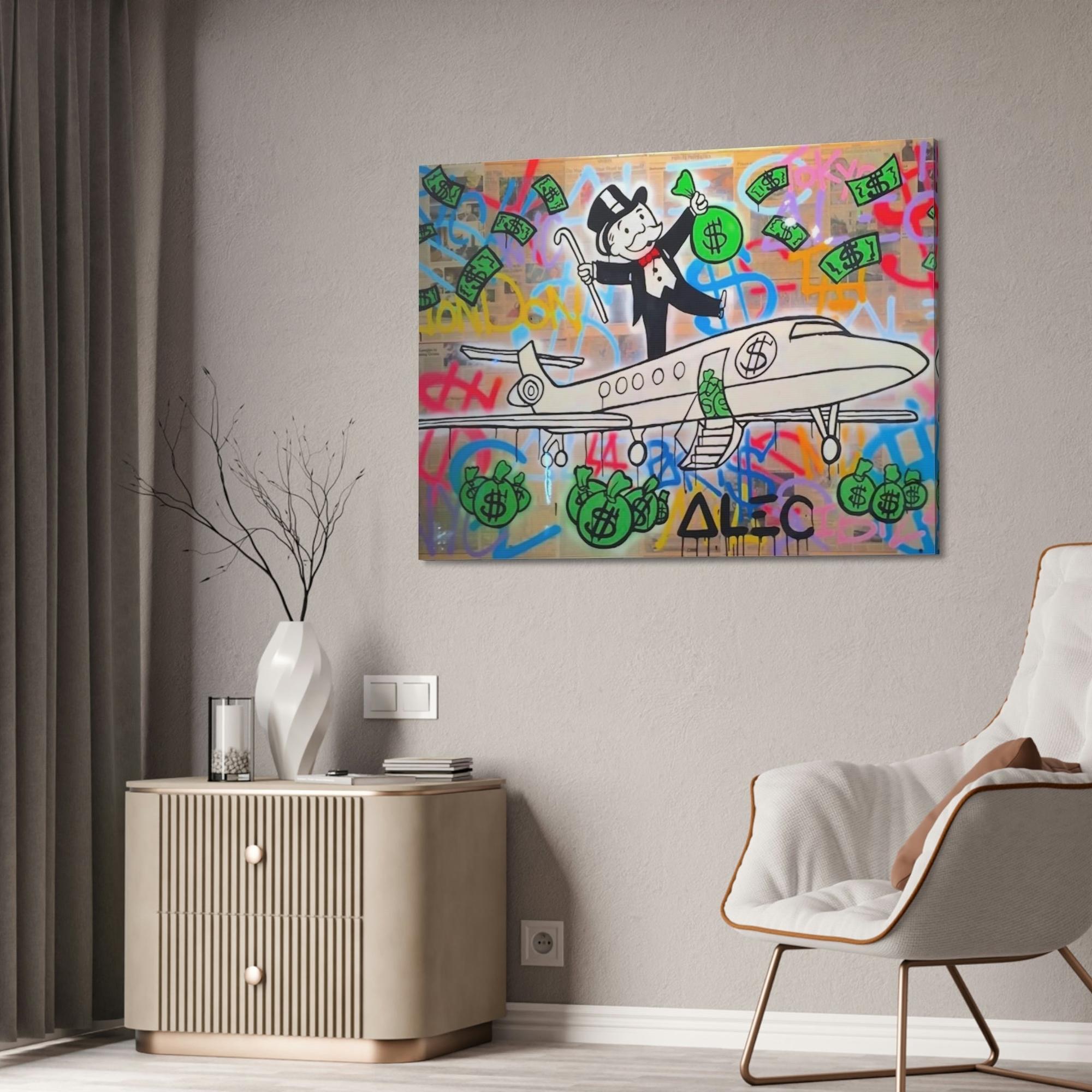 Monopoly & Motivation Unique Money Art: Alec Monopoly's Canvas Art and Poster Prints