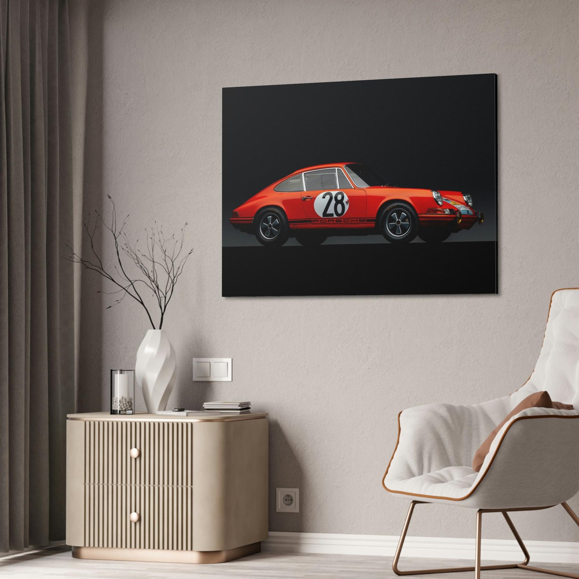 Porsche Iconic Porsche: A High-Quality Print on Canvas for Fans of Classic Cars