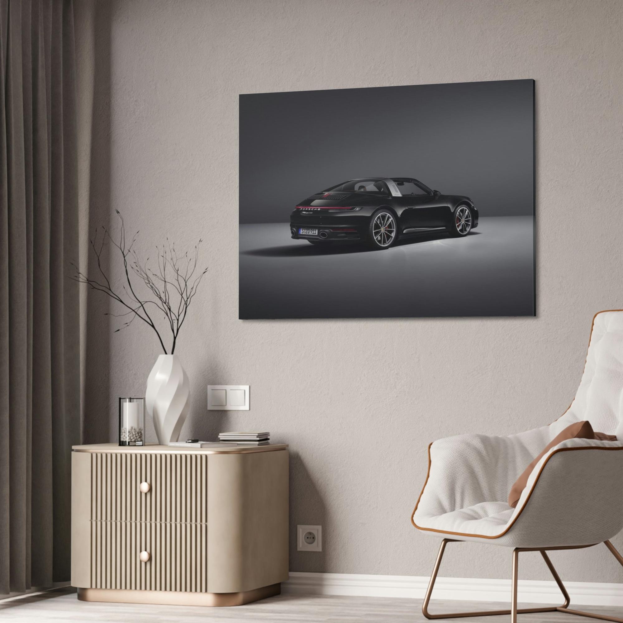 Porsche Porsche's Power and Beauty: A Natural Canvas & Poster Print for Car Aficionados