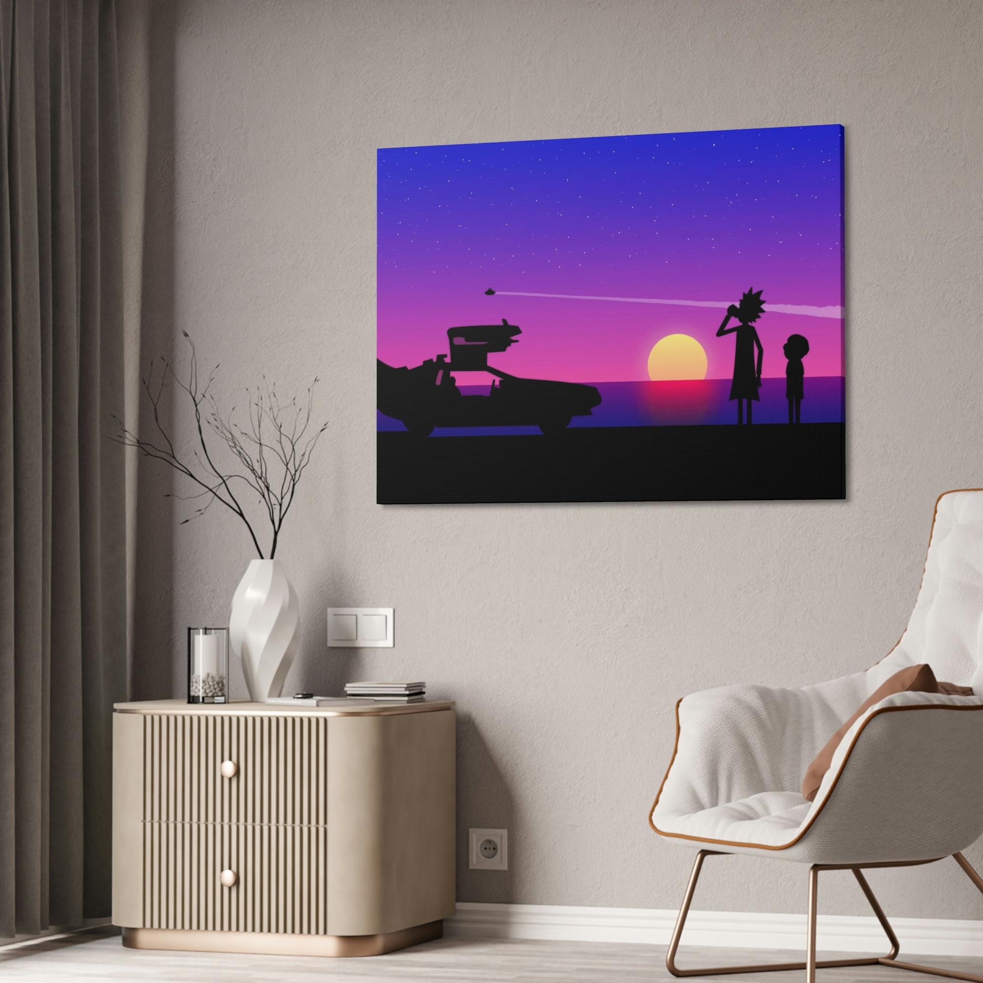 Rick And Morty Art Out-of-This-World Creativity: Framed Canvas Rick and Morty Art for Wall Decor