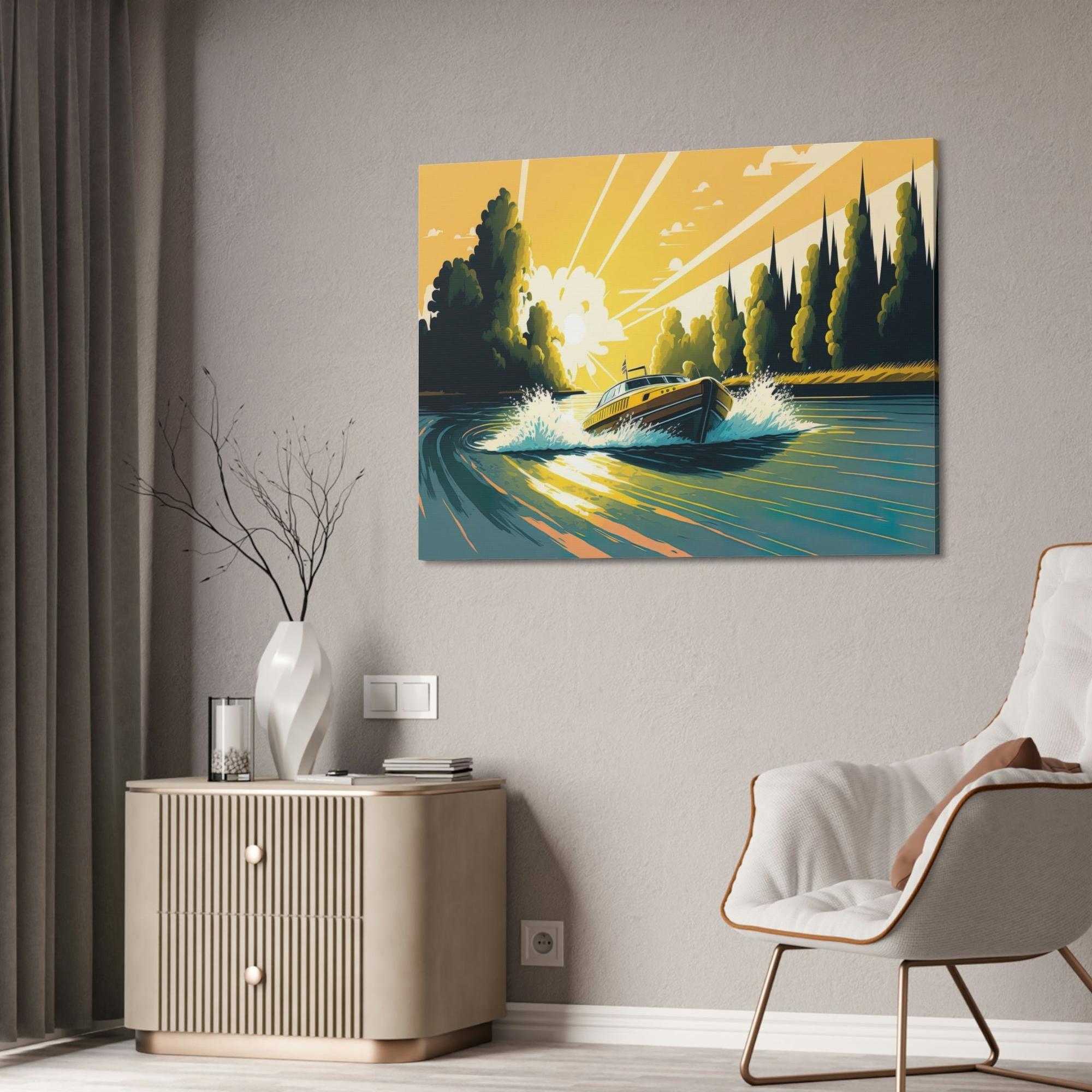 Lakes And Rivers Nature's Palette: Framed Poster & Canvas of Colorful Lakes and Rivers